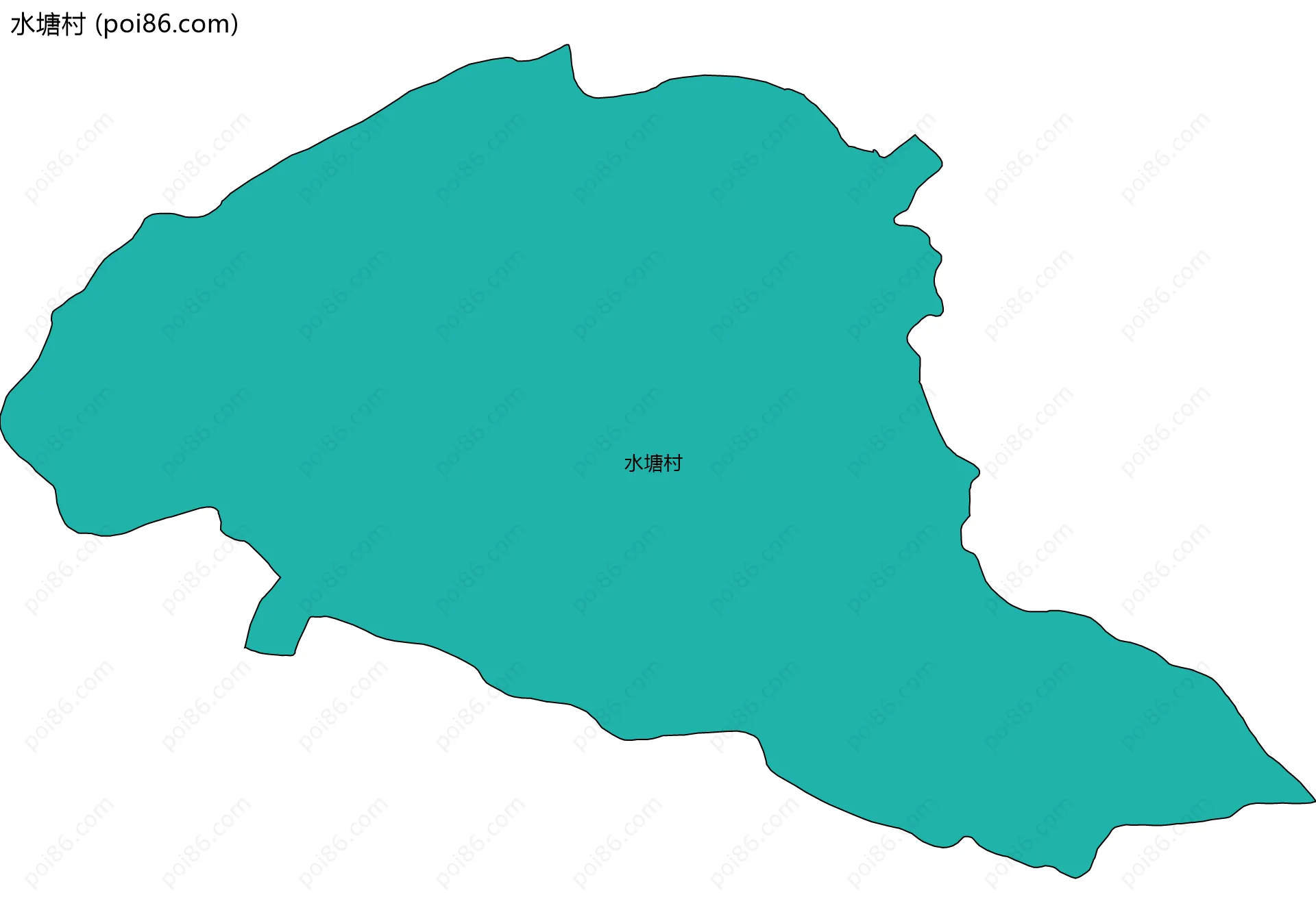 水塘村边界地图