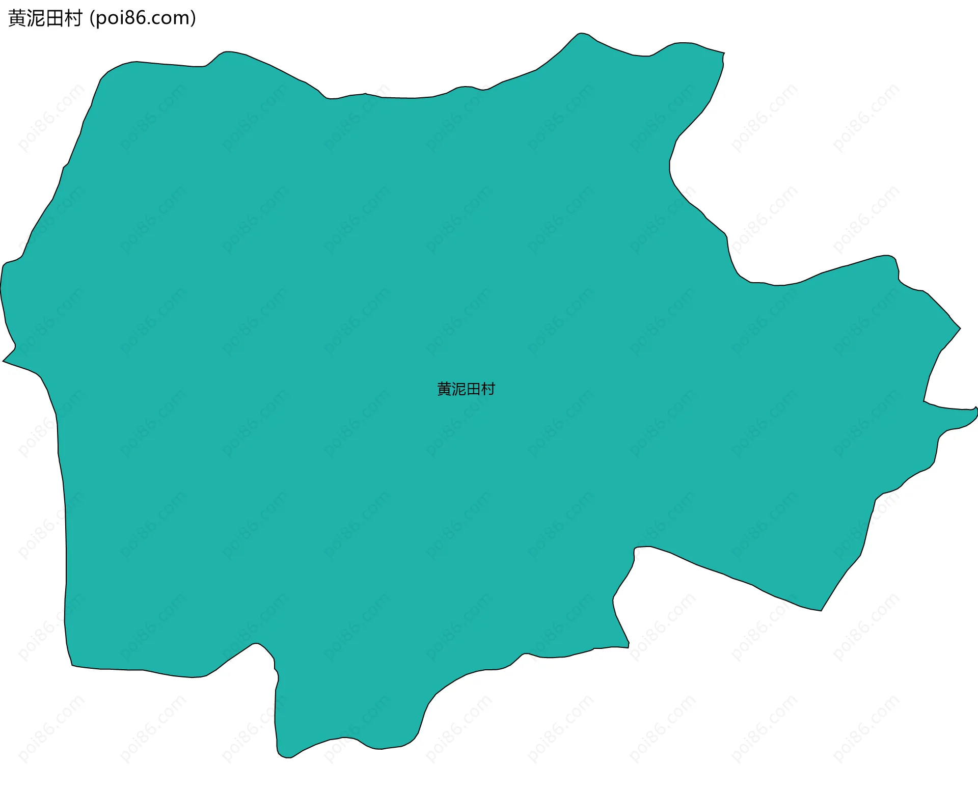 黄泥田村边界地图