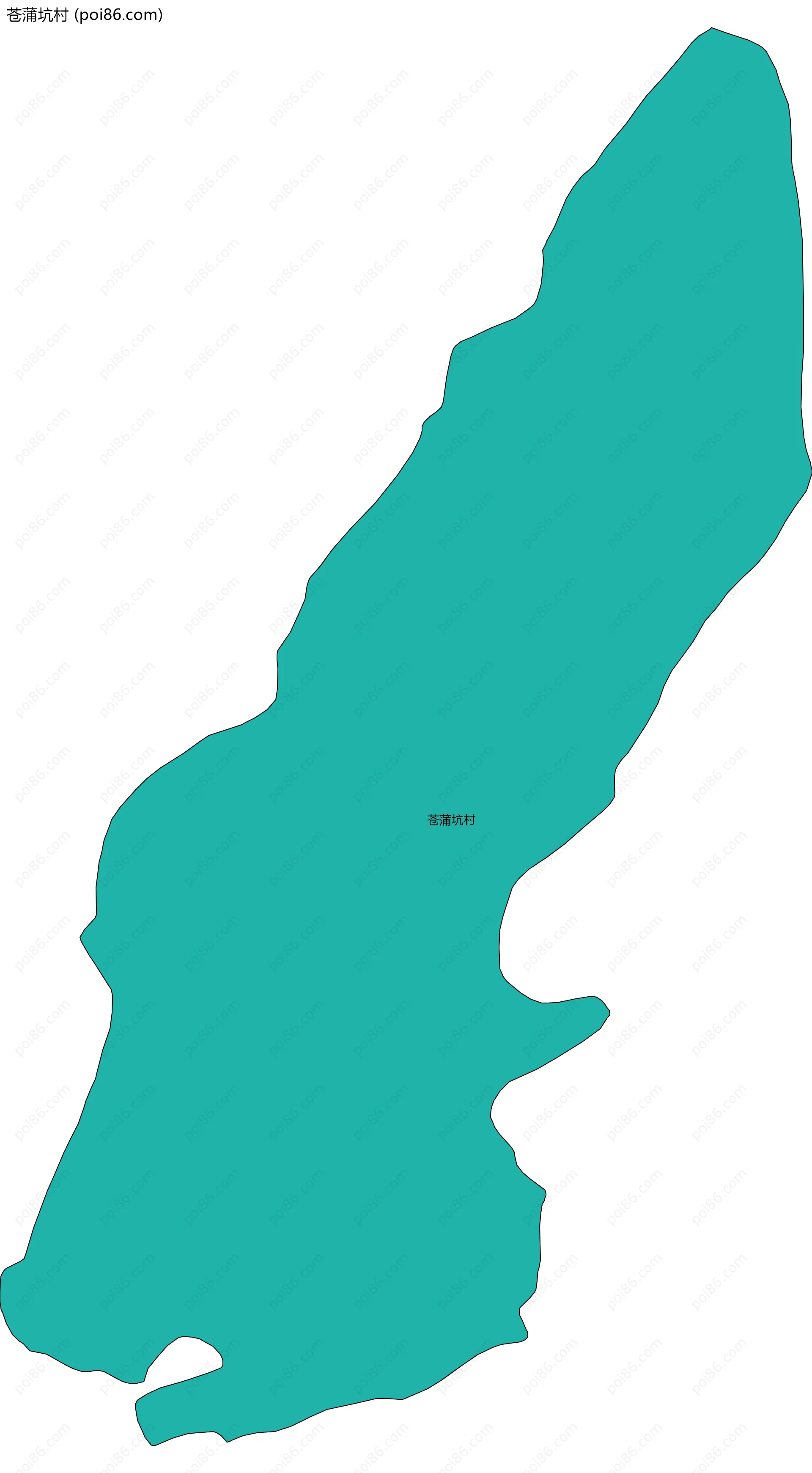 苍蒲坑村边界地图