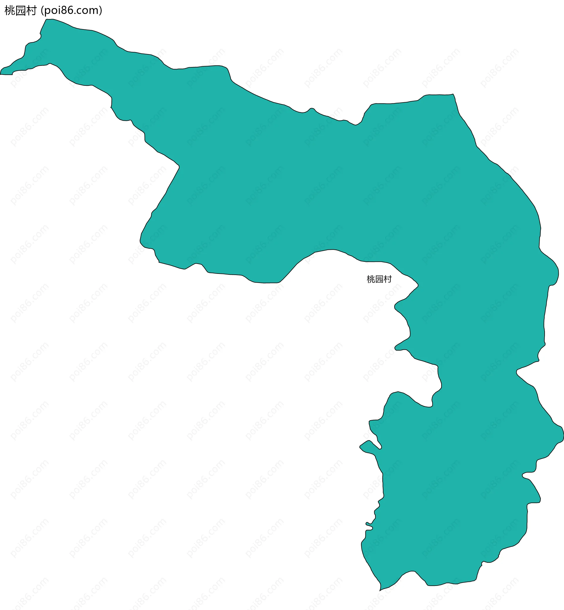 桃园村边界地图