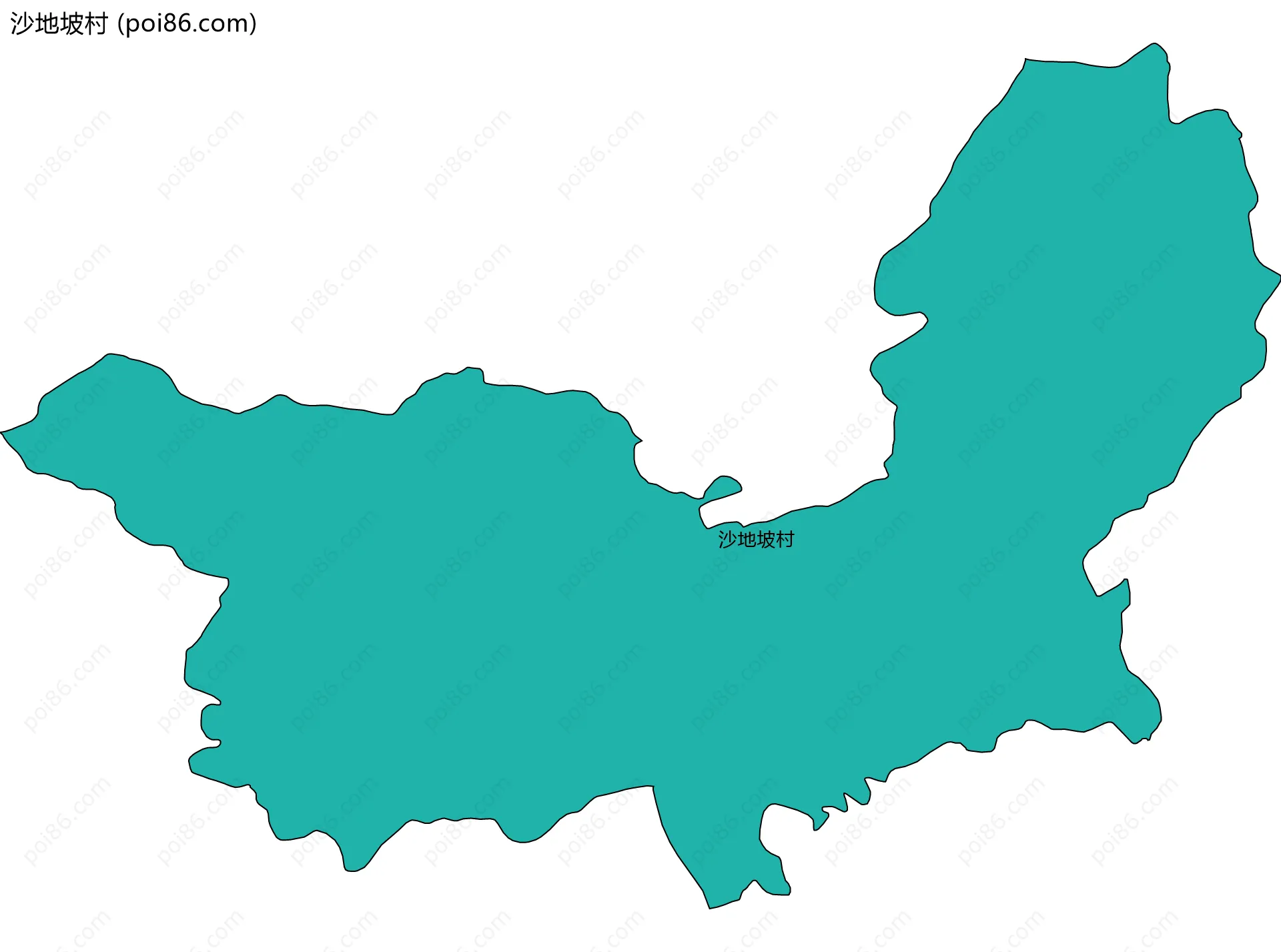 沙地坡村边界地图