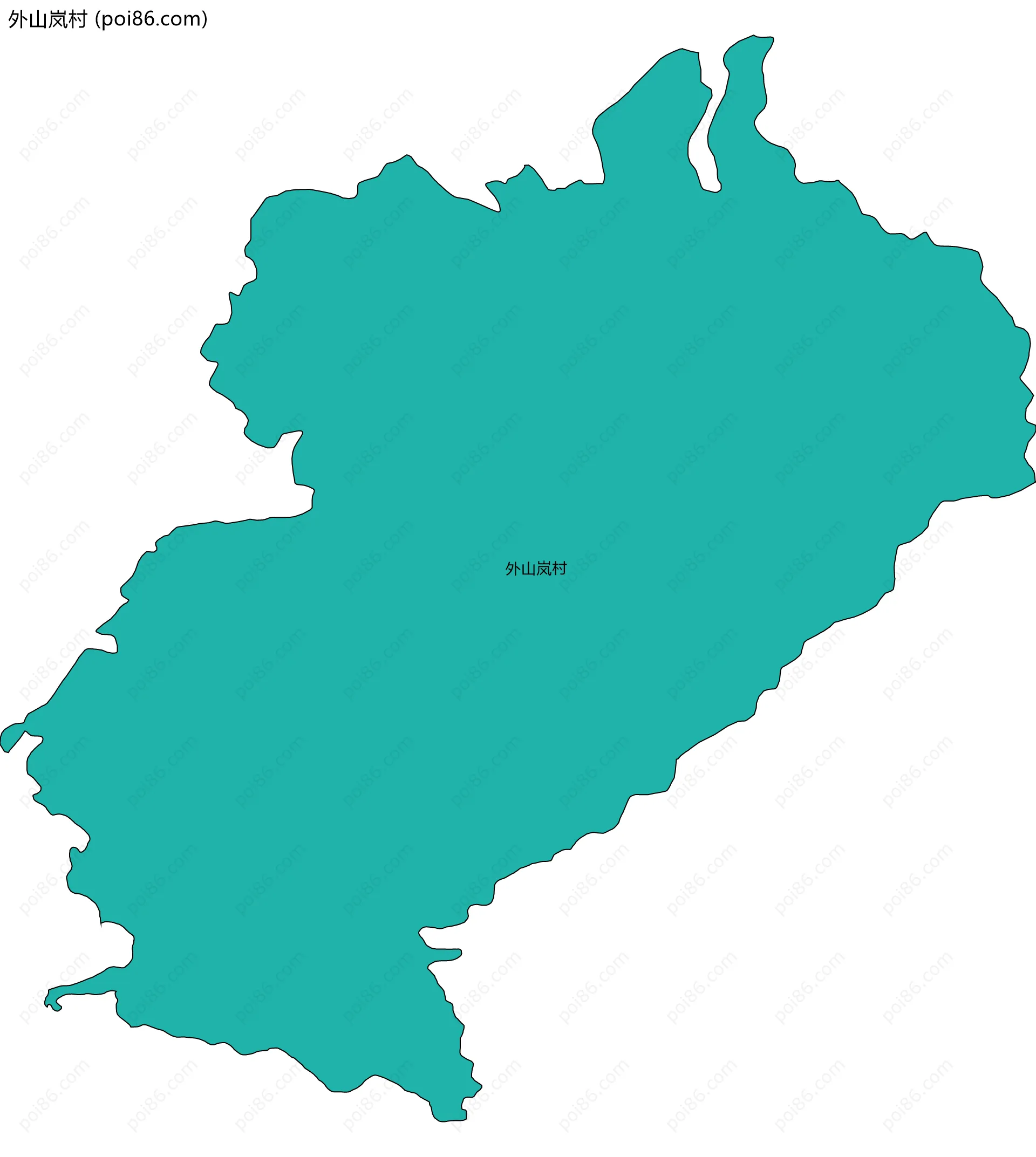 外山岚村边界地图