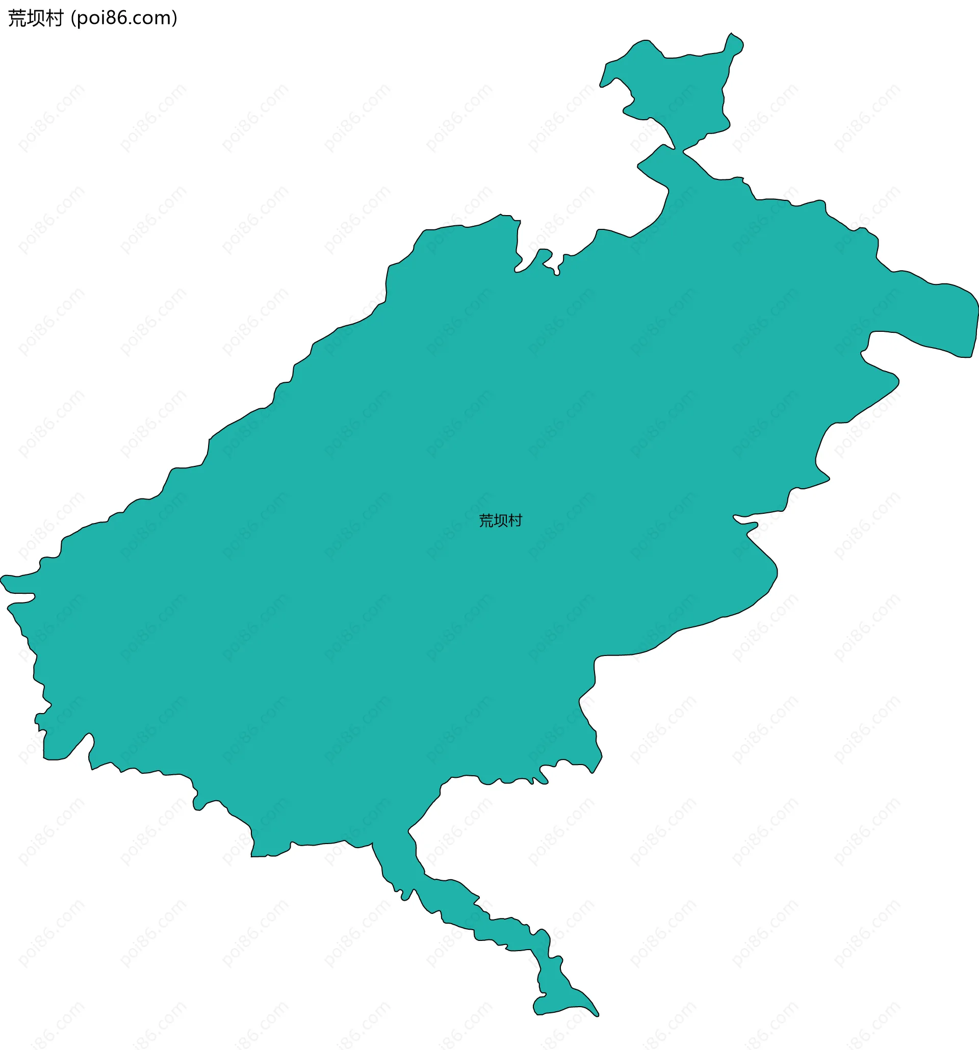 荒坝村边界地图