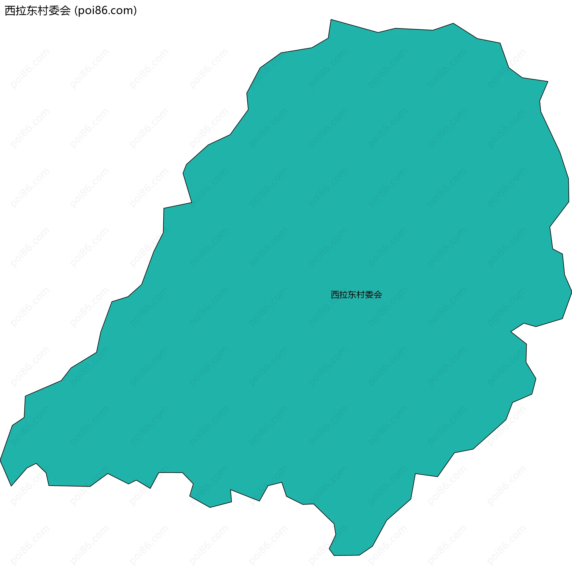 西拉东村委会边界地图