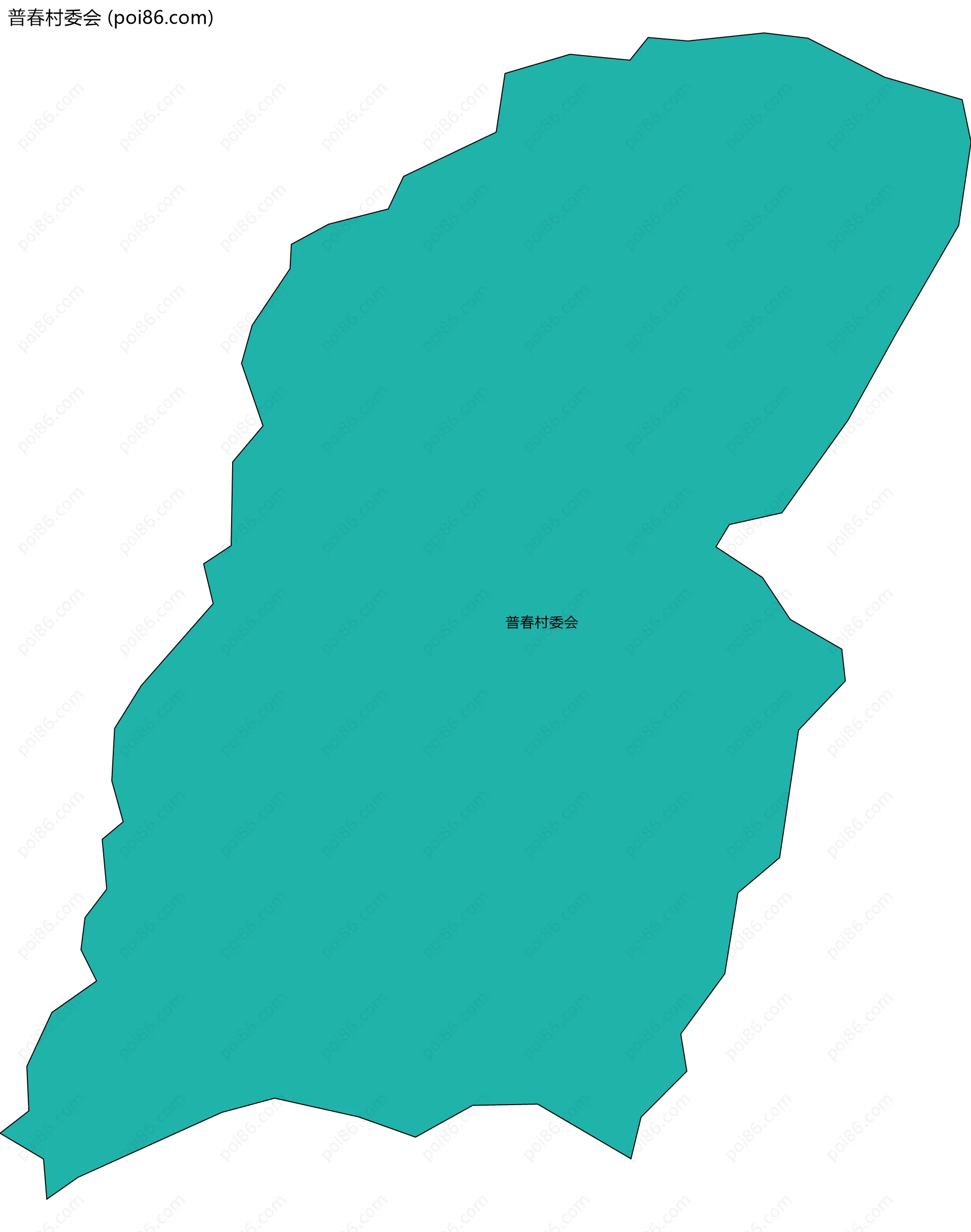 普春村委会边界地图
