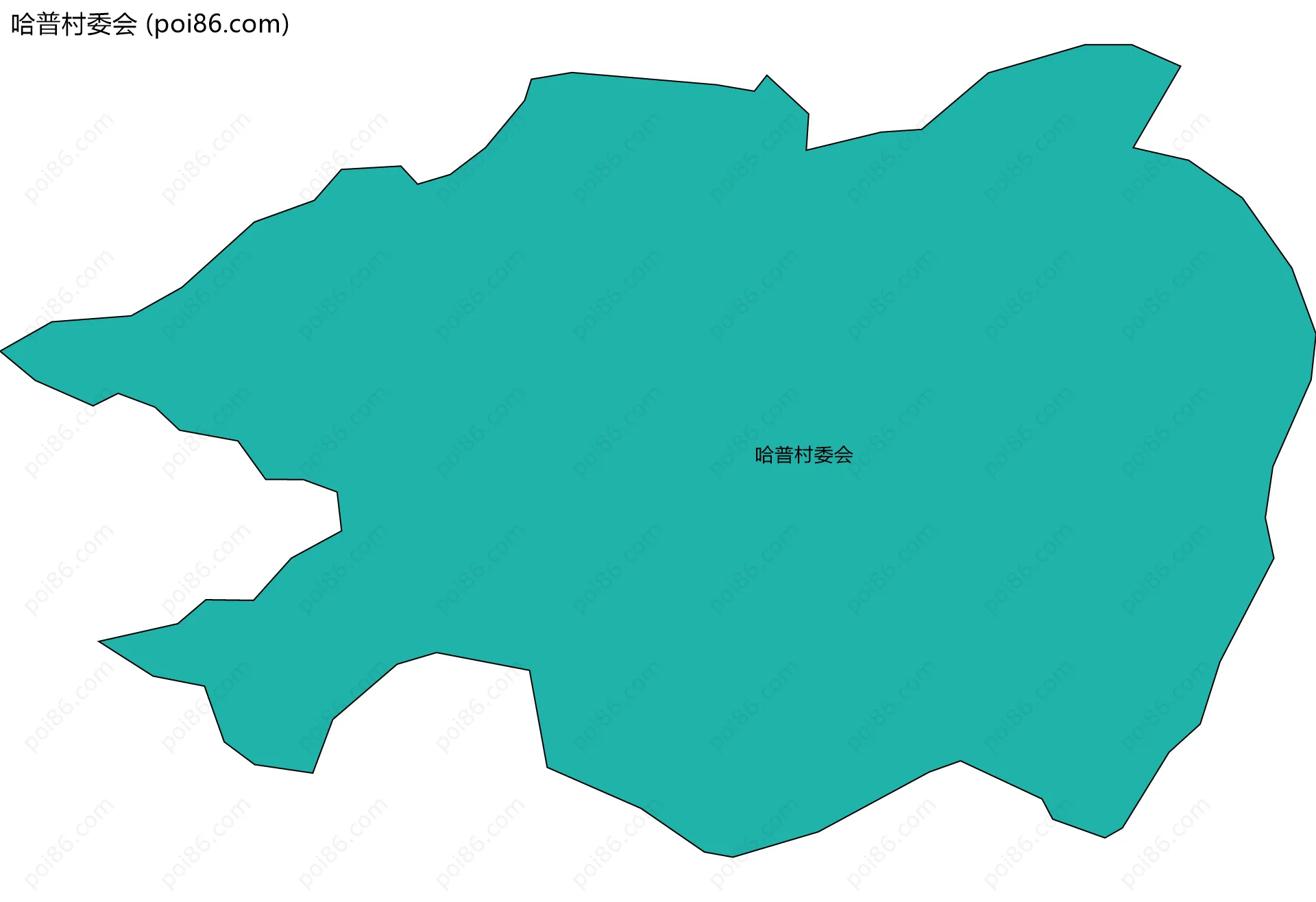 哈普村委会边界地图