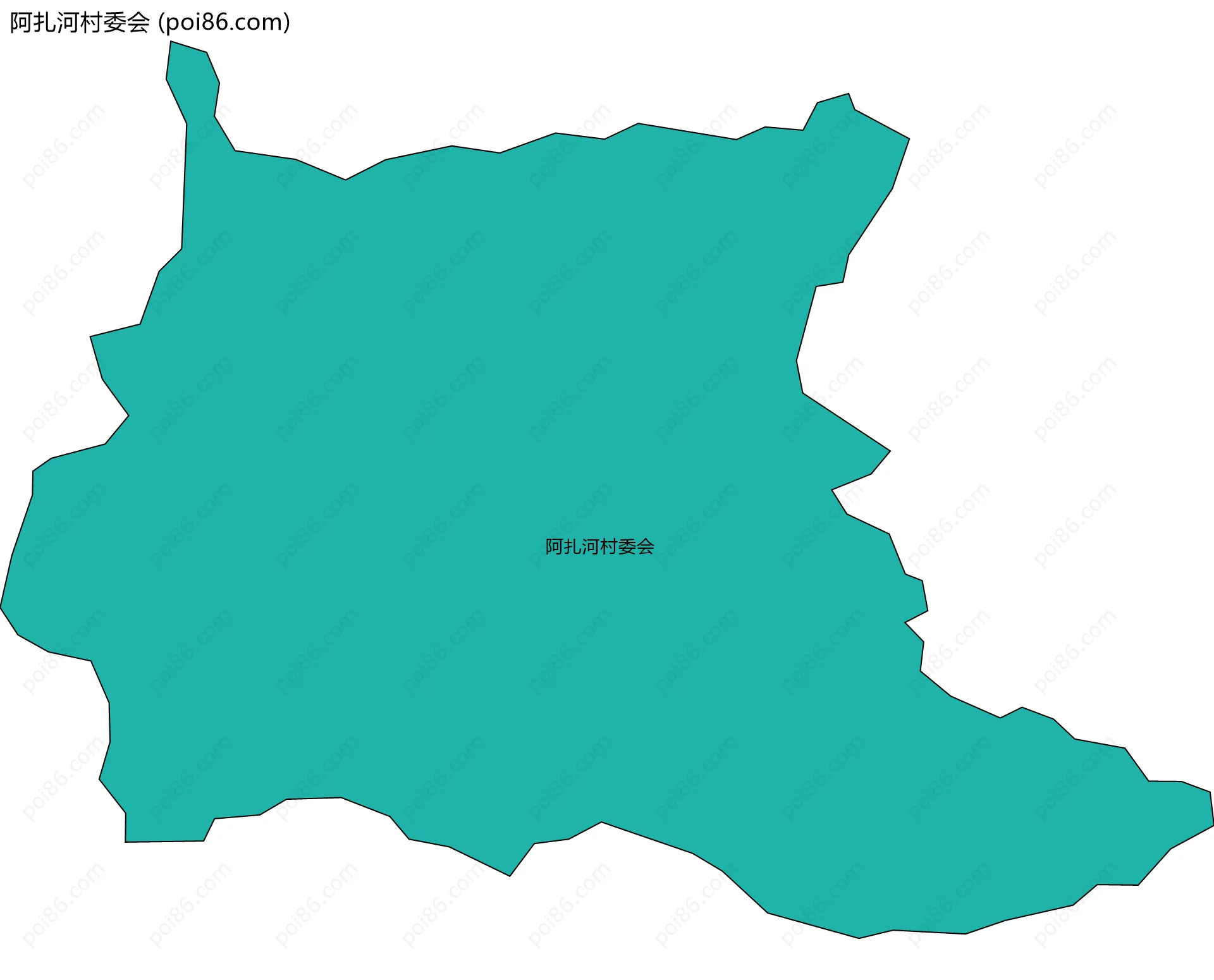 阿扎河村委会边界地图