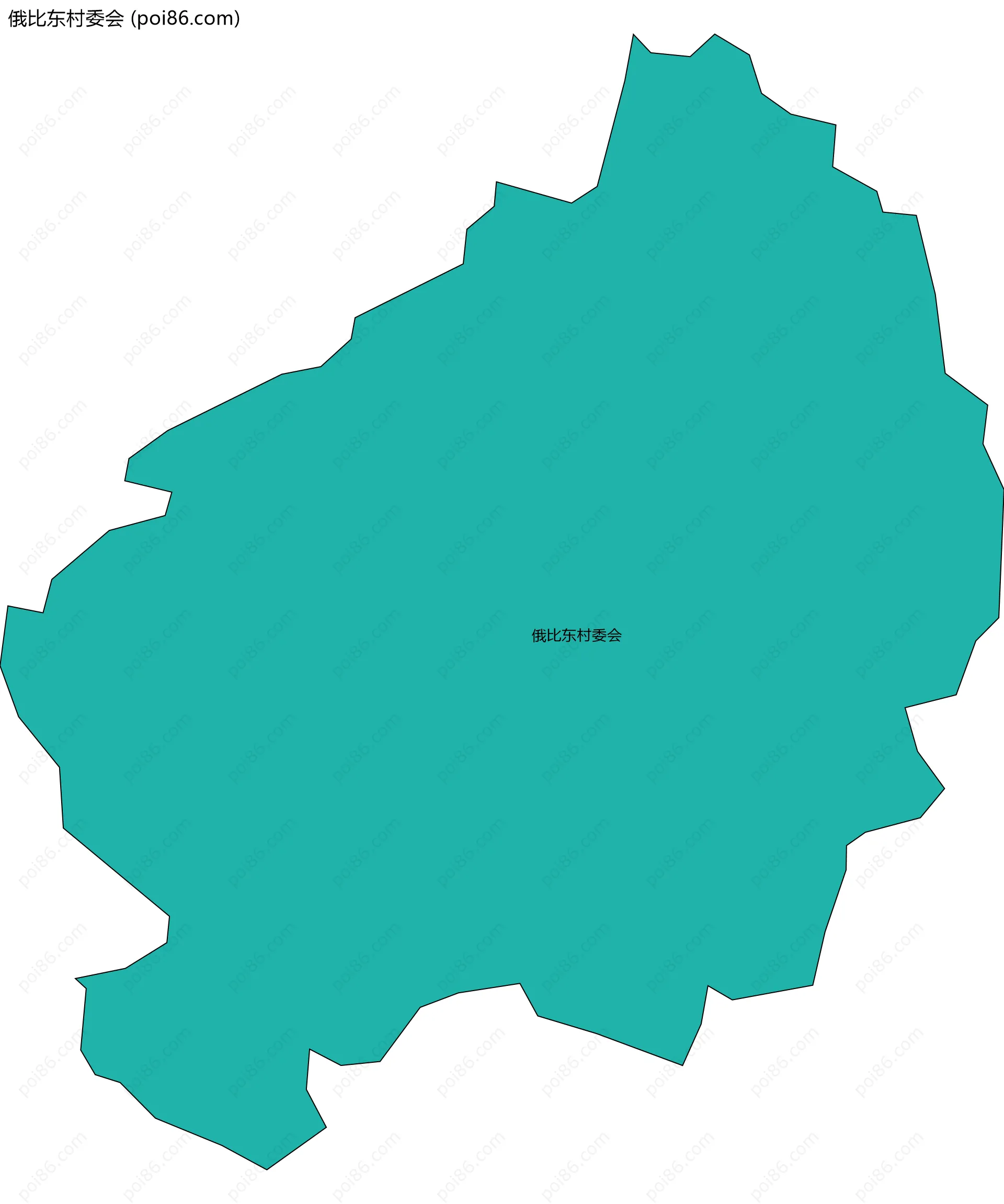 俄比东村委会边界地图