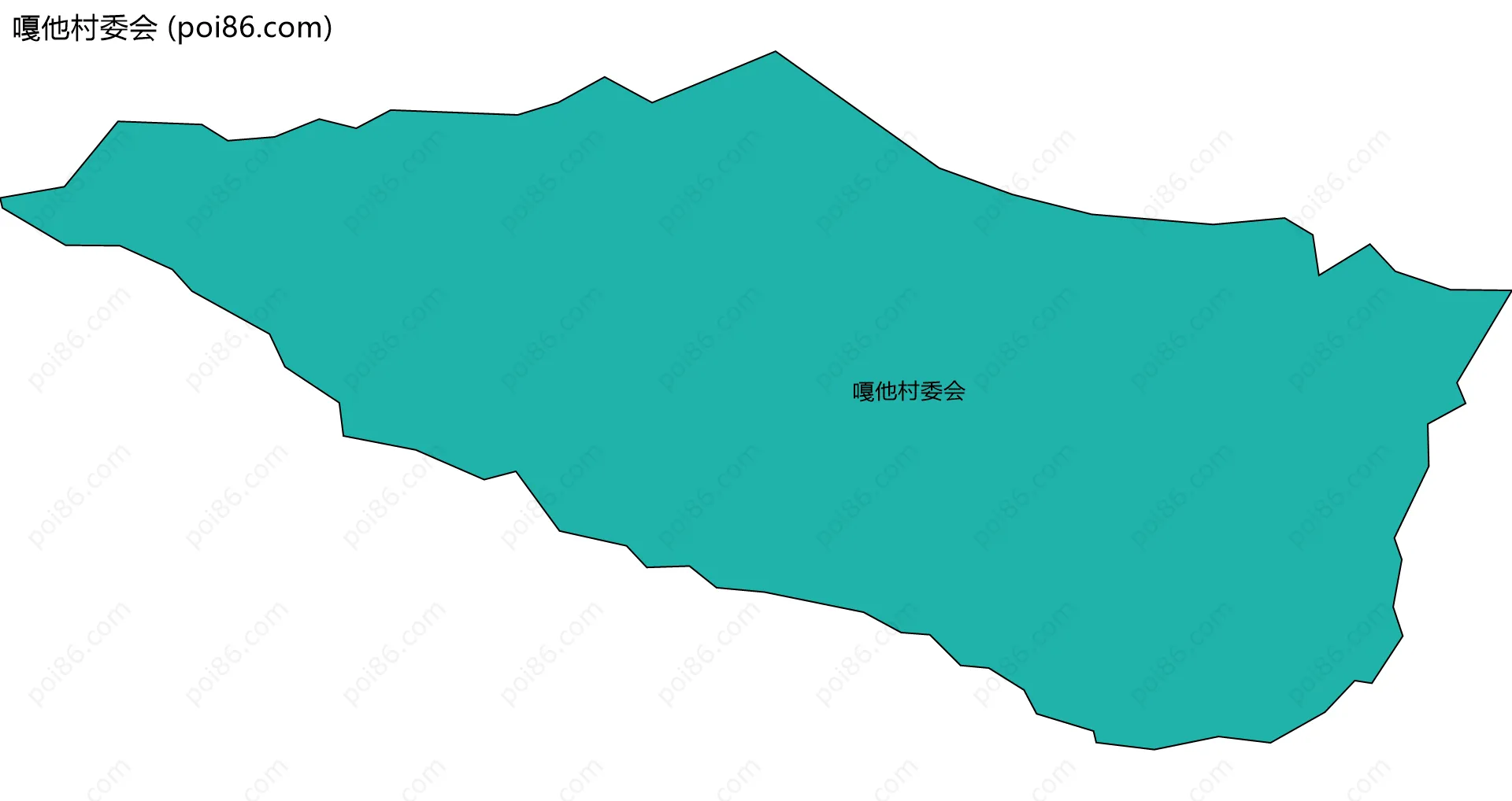 嘎他村委会边界地图