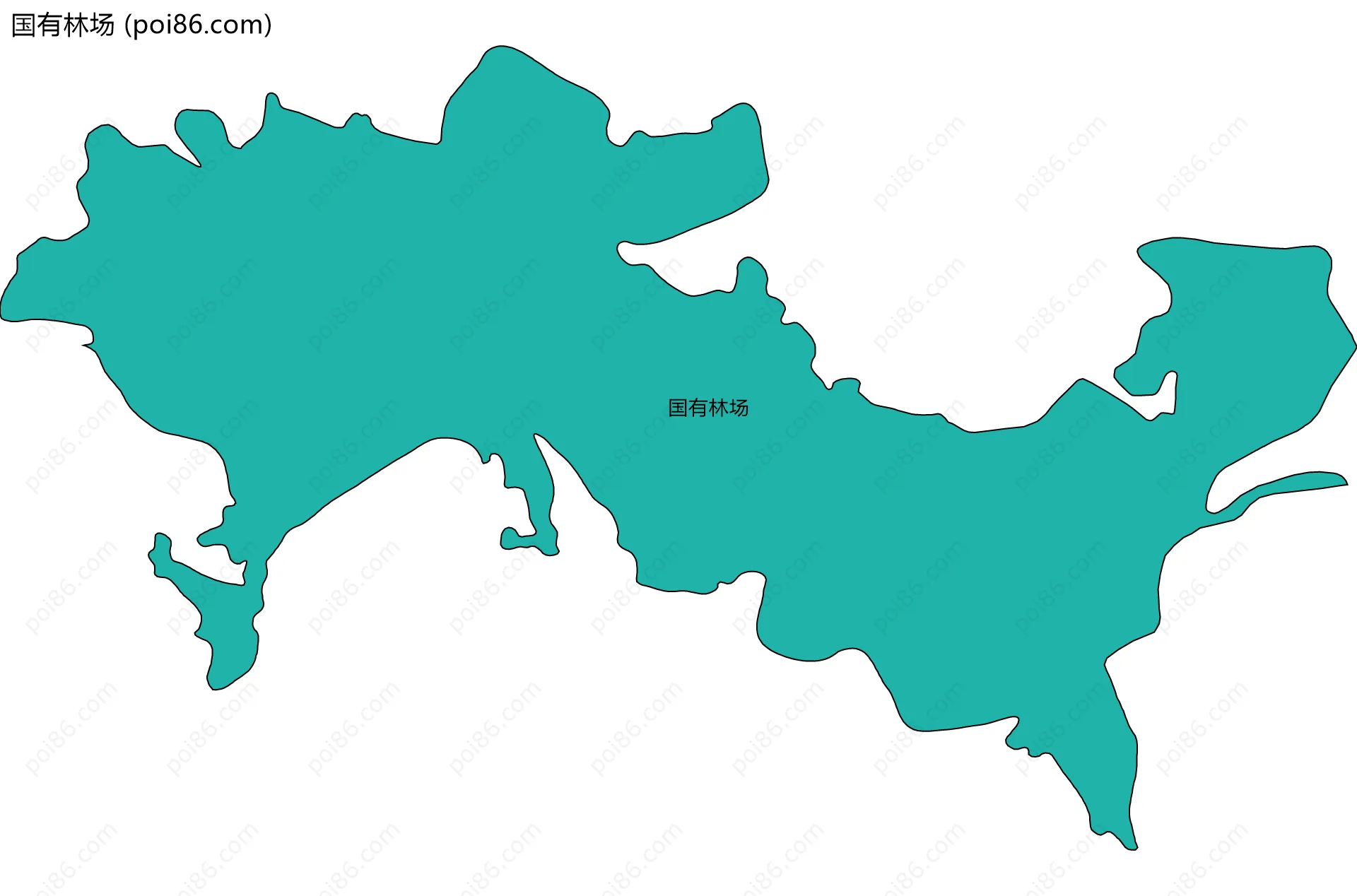 国有林场边界地图