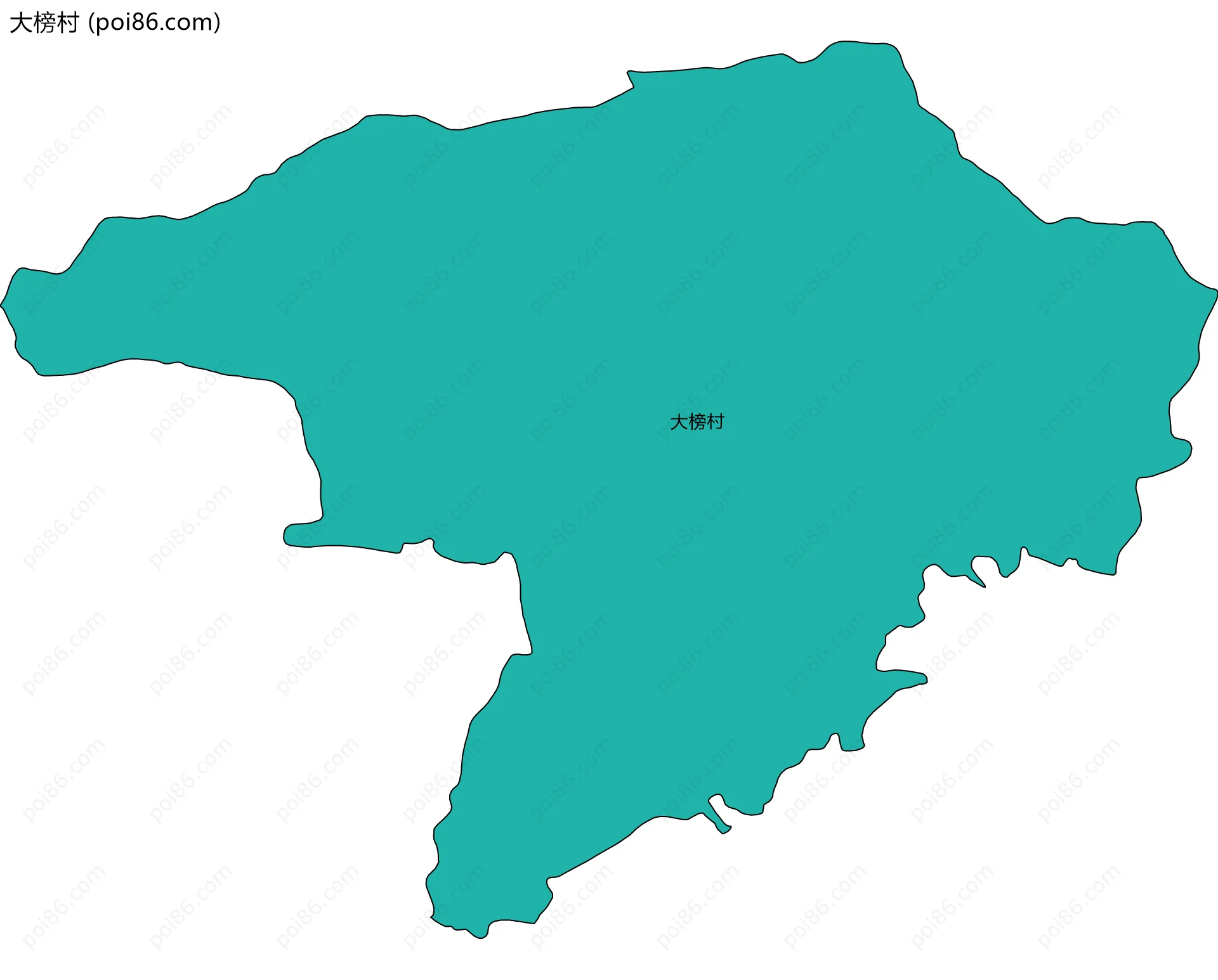 大榜村边界地图