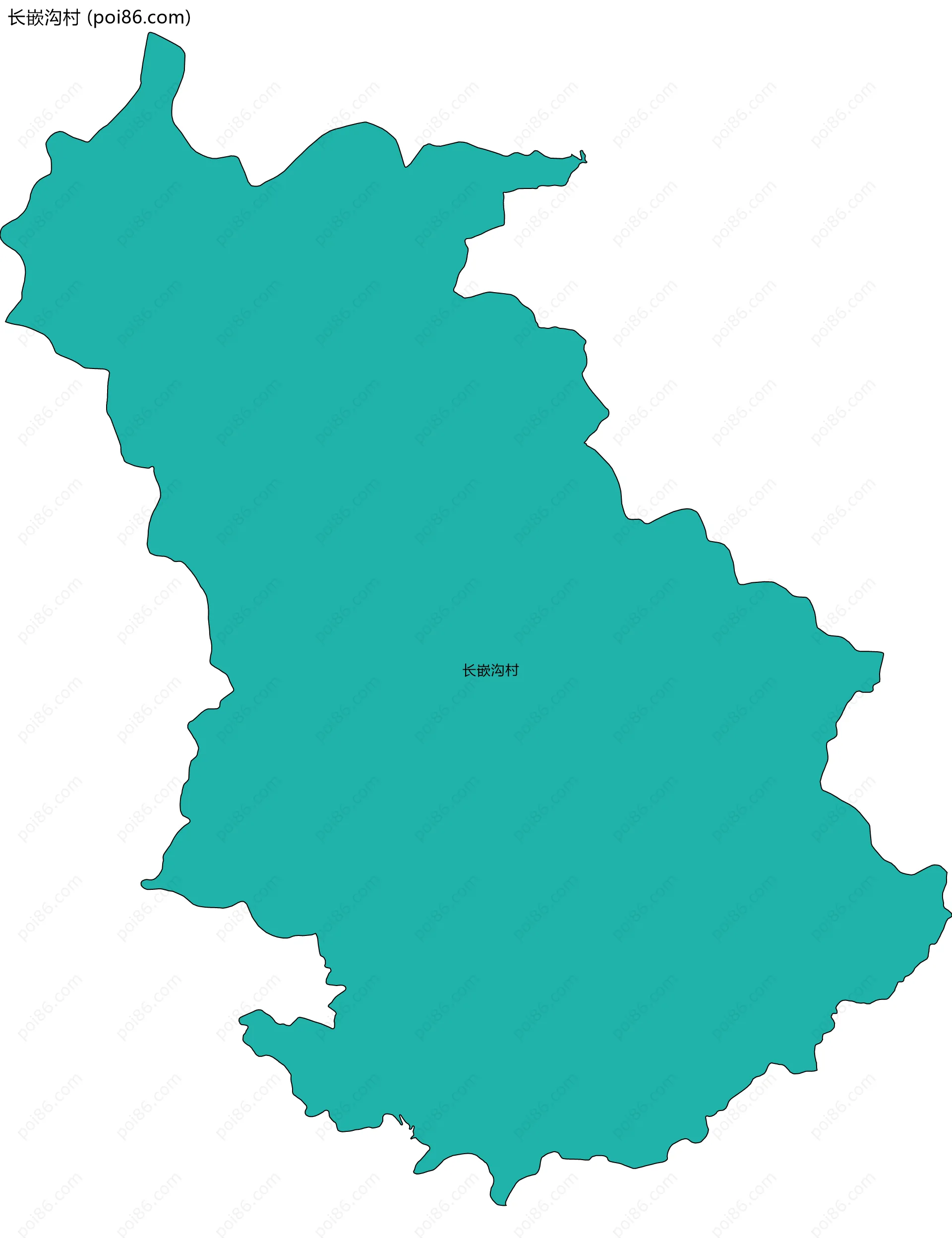 长嵌沟村边界地图