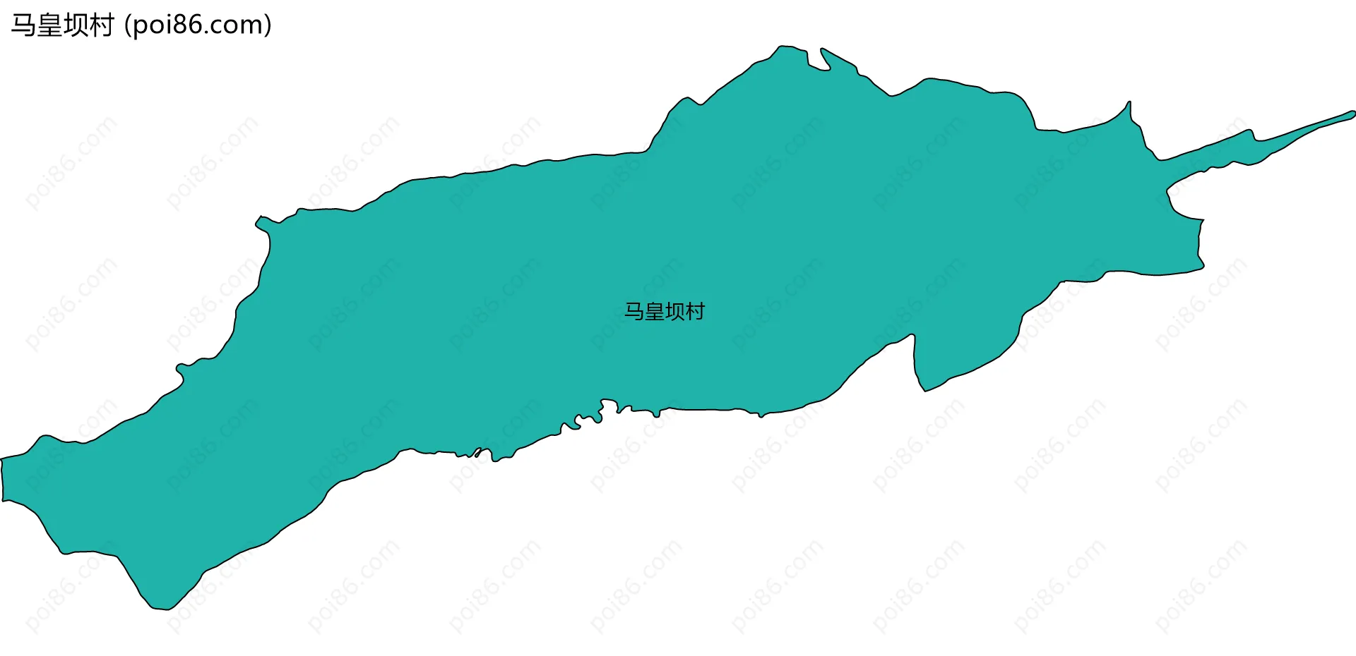 马皇坝村边界地图