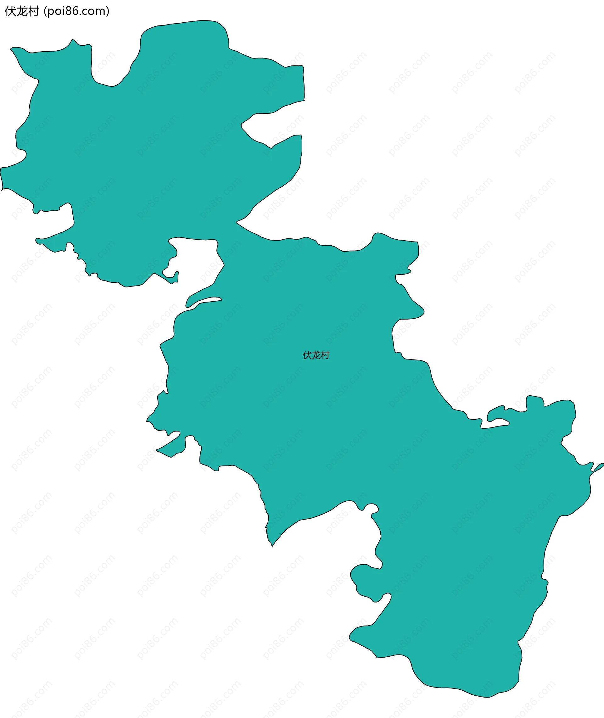 伏龙村边界地图