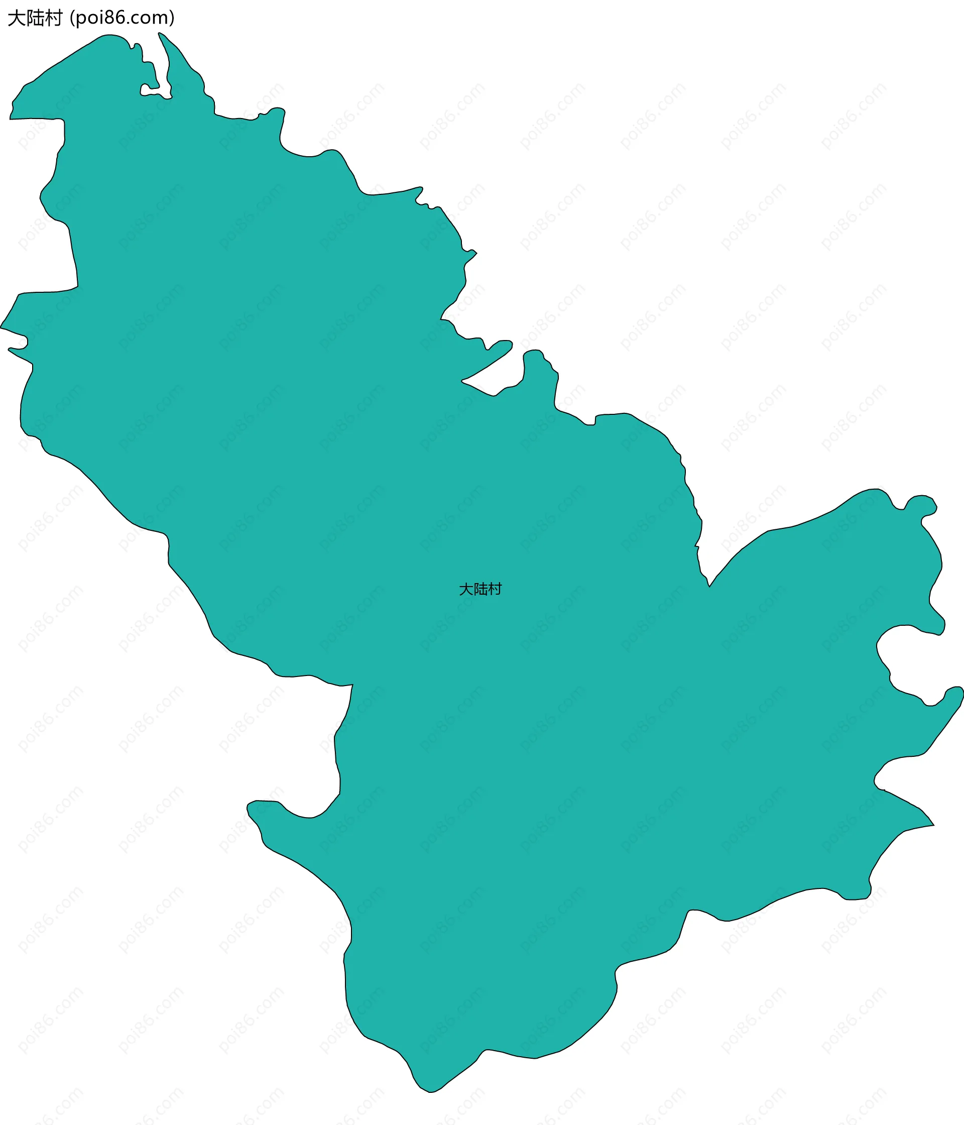 大陆村边界地图