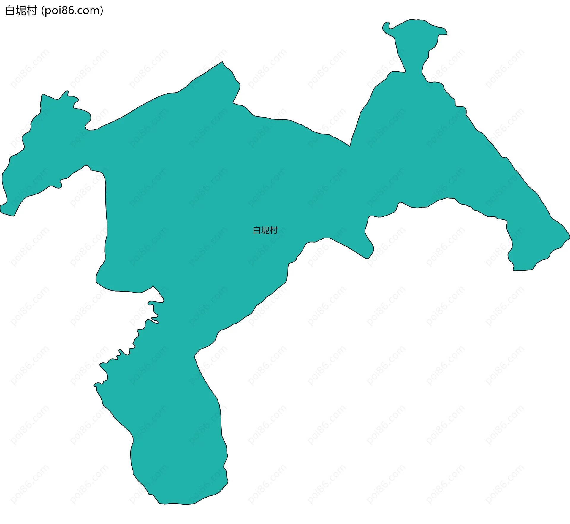 白坭村边界地图