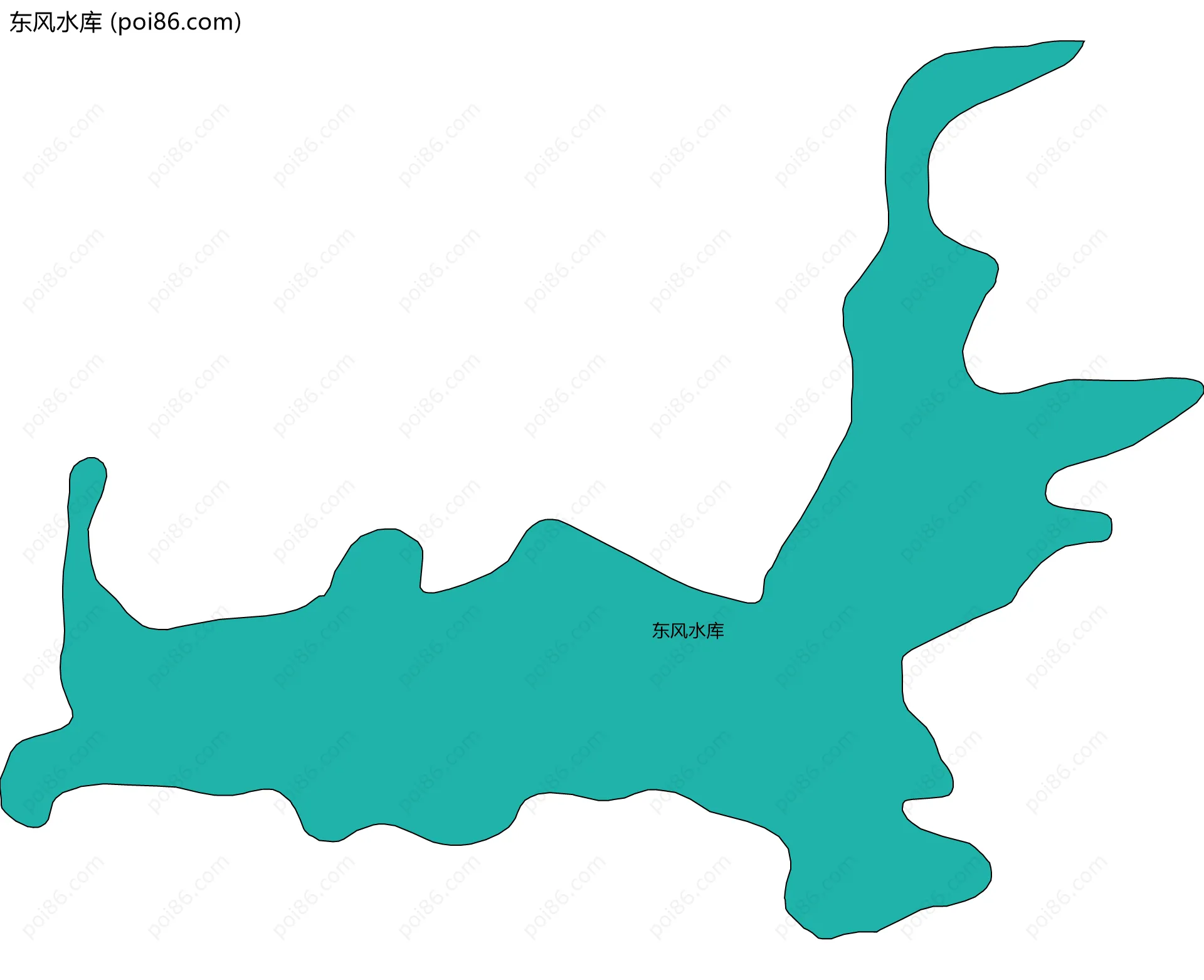 东风水库边界地图