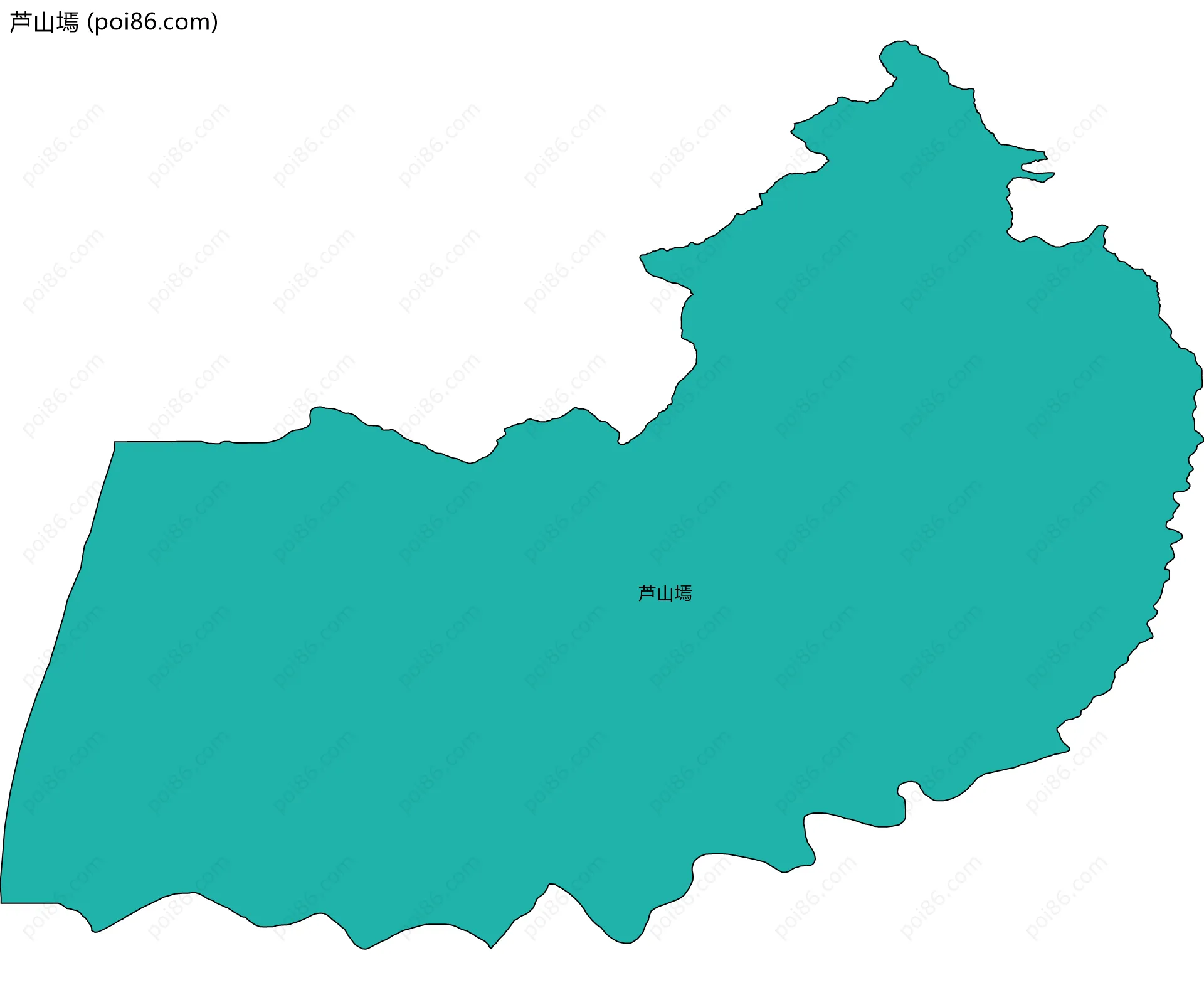 芦山墕边界地图