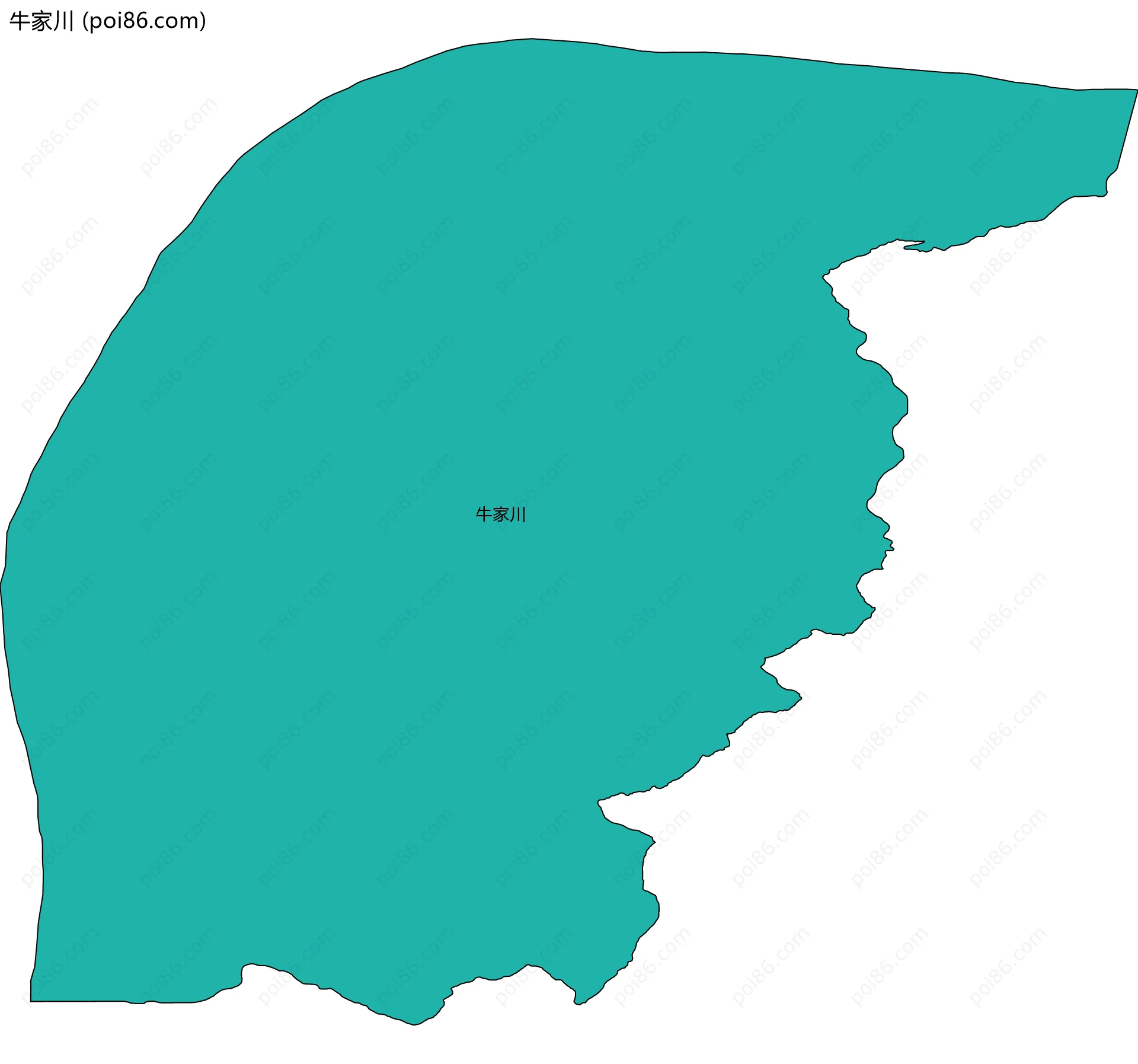 牛家川边界地图
