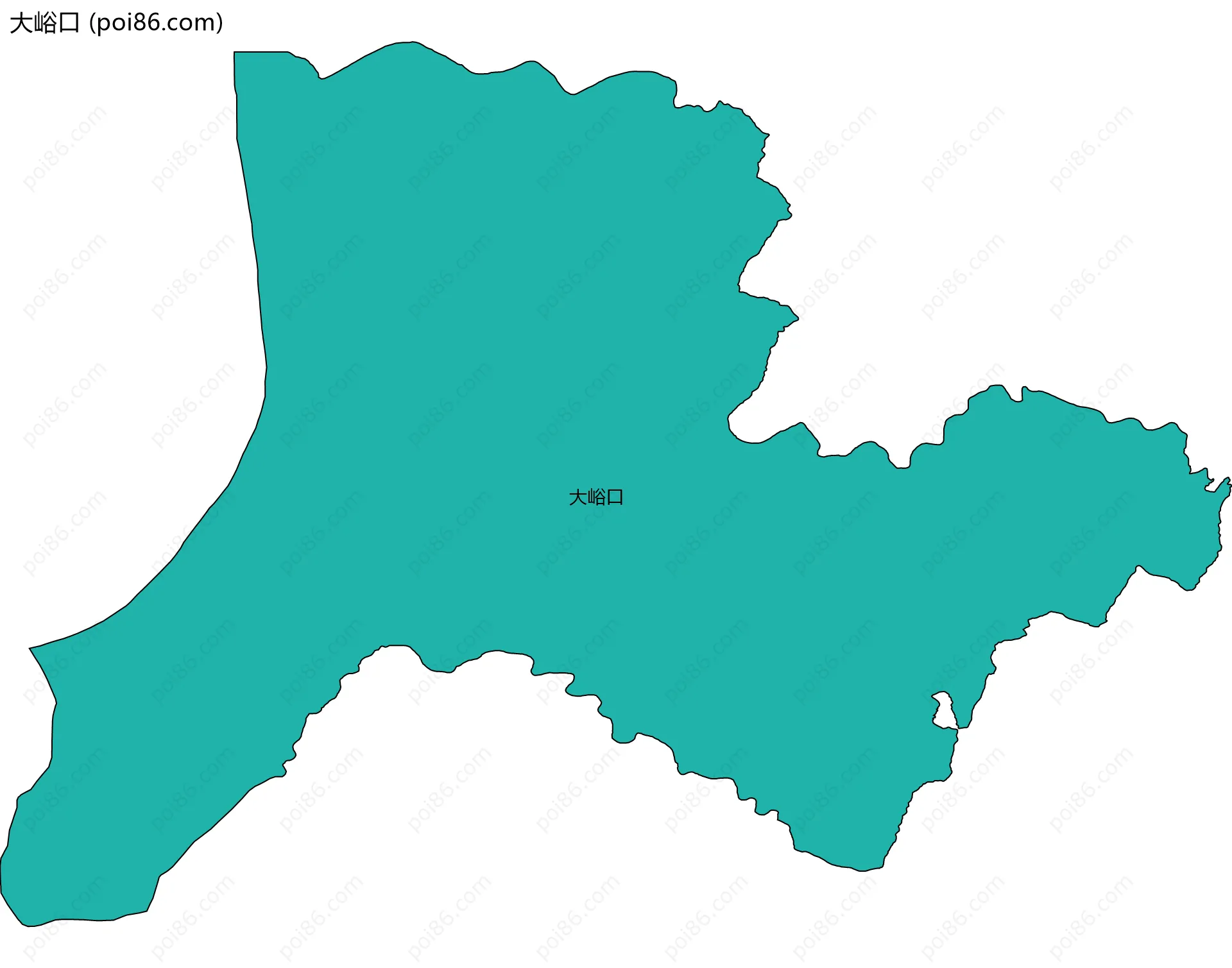 大峪口边界地图