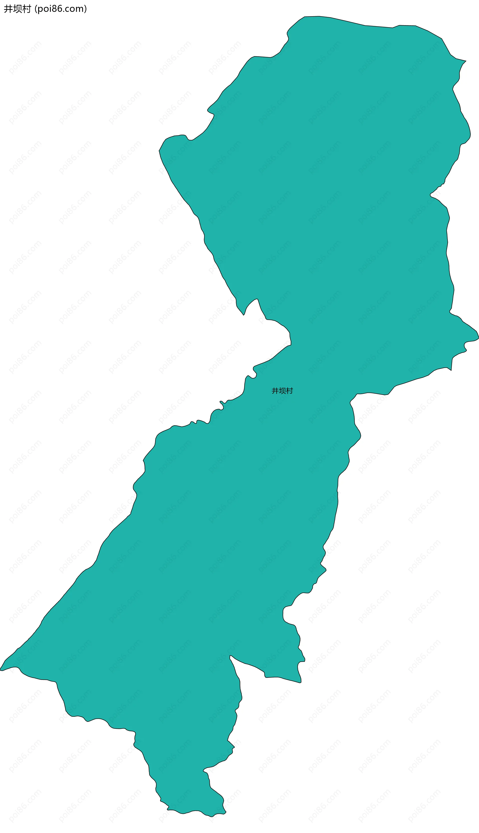 井坝村边界地图