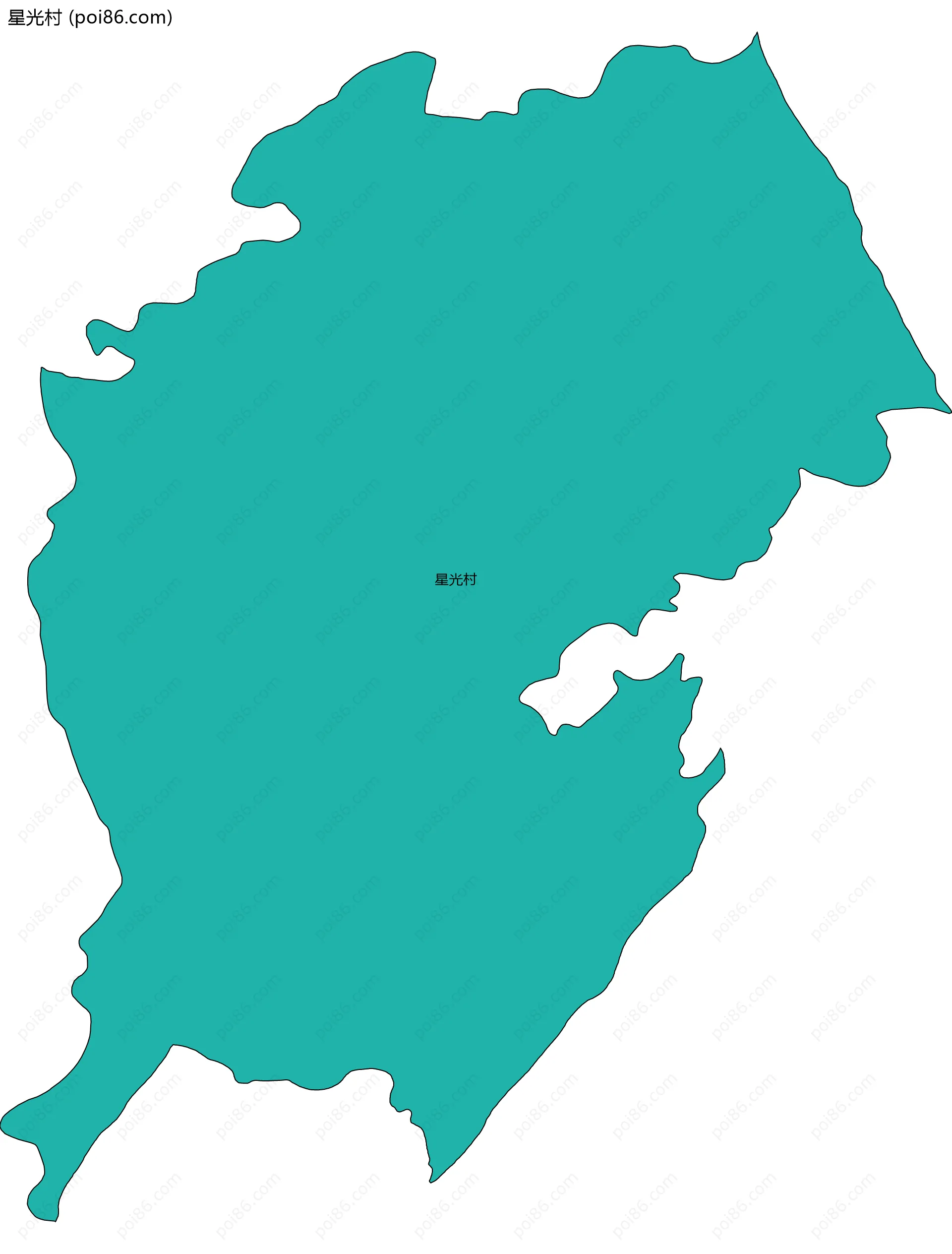 星光村边界地图