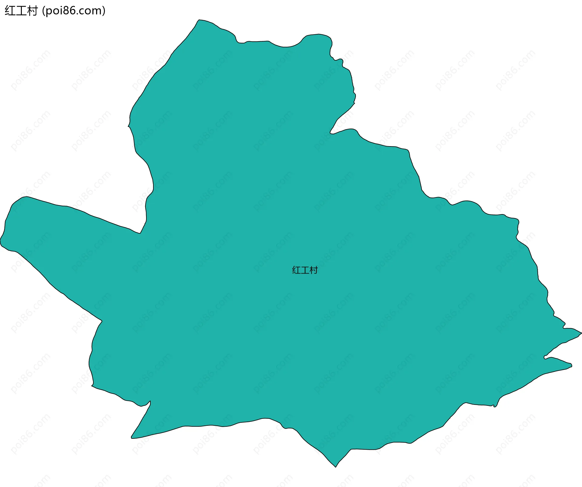 红工村边界地图