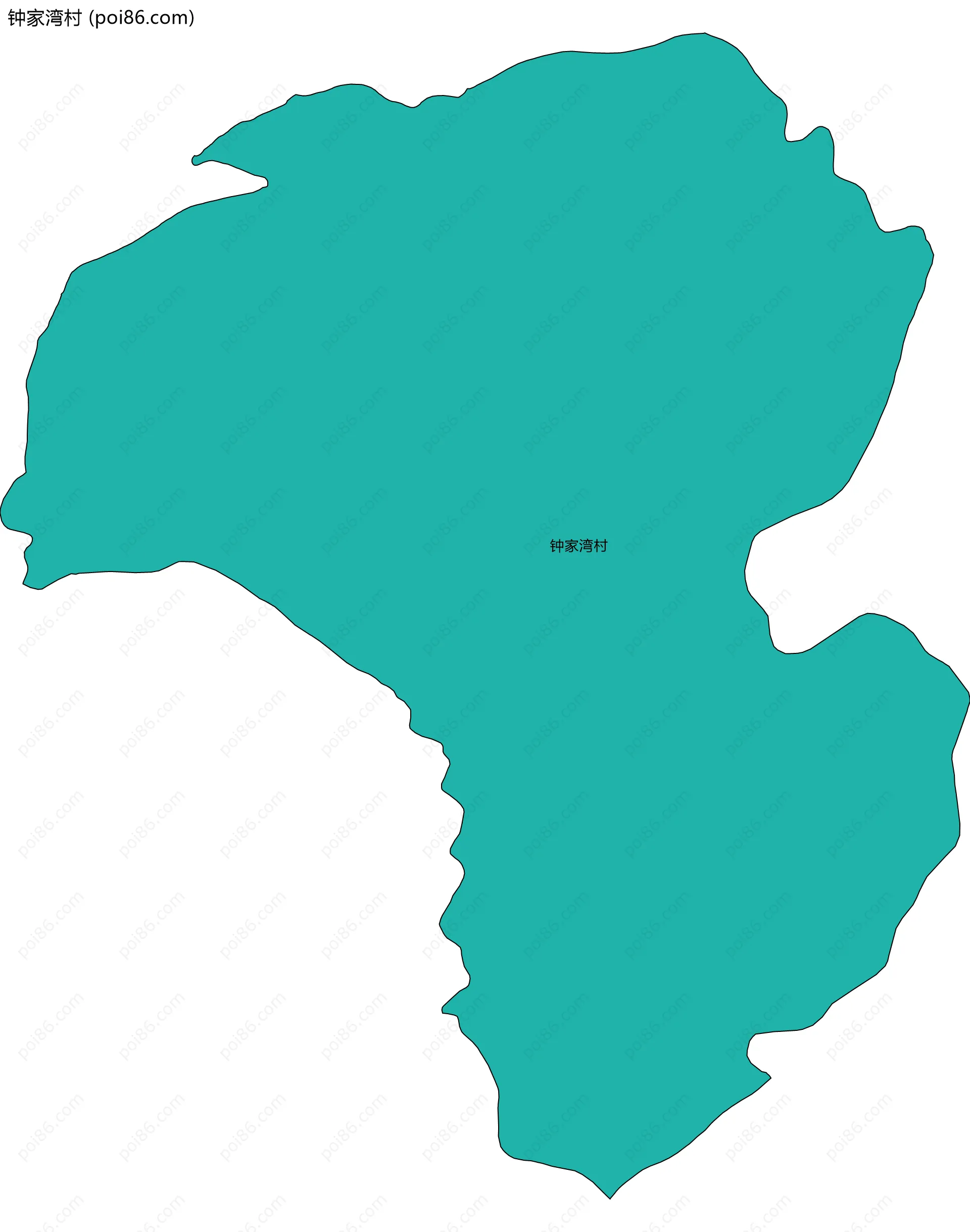 钟家湾村边界地图