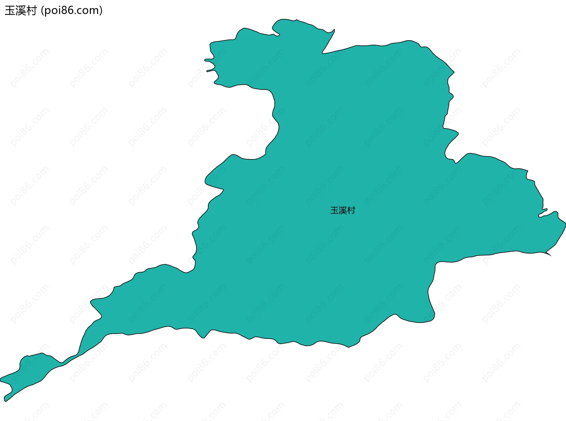 玉溪村边界地图