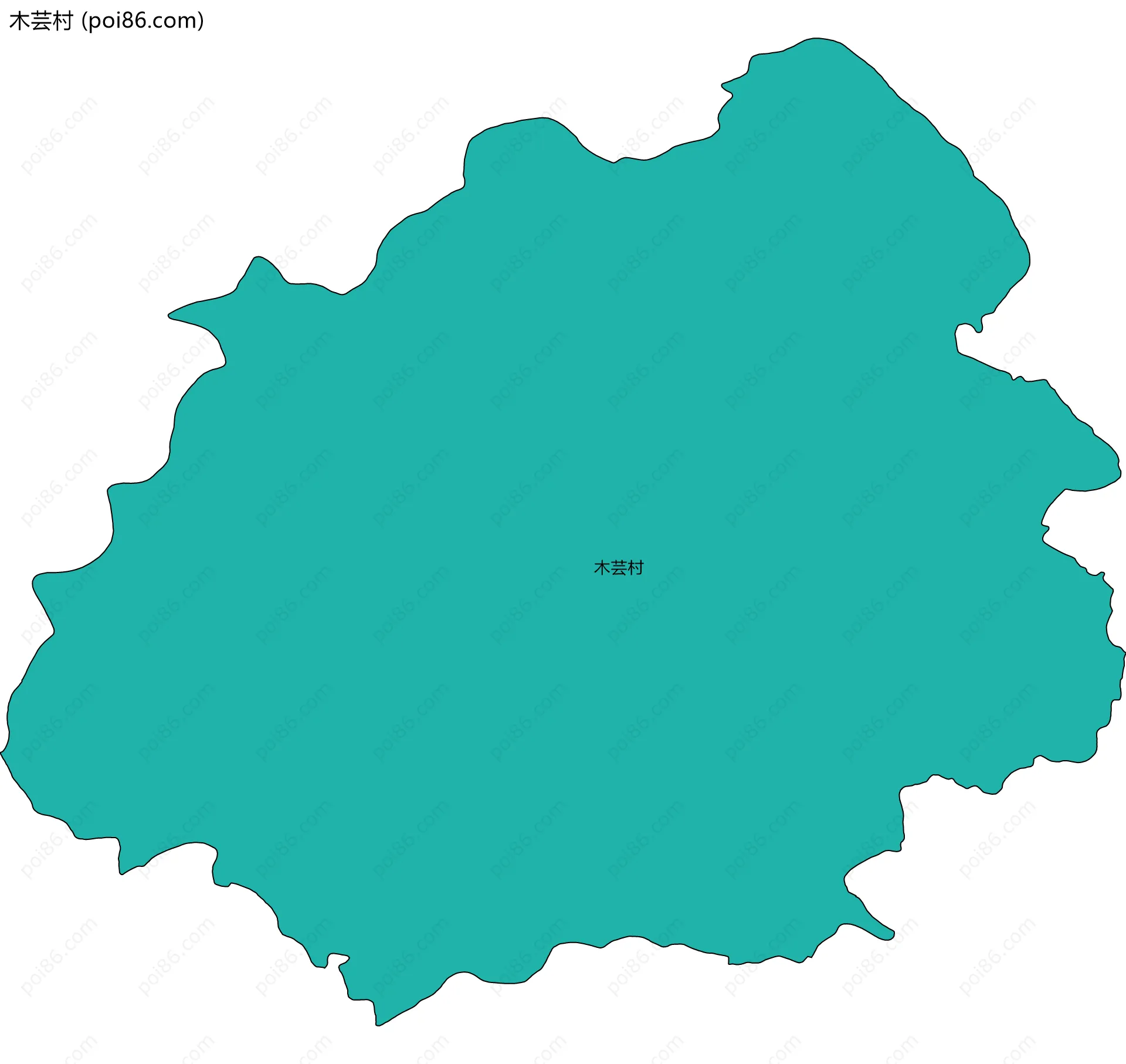 木芸村边界地图