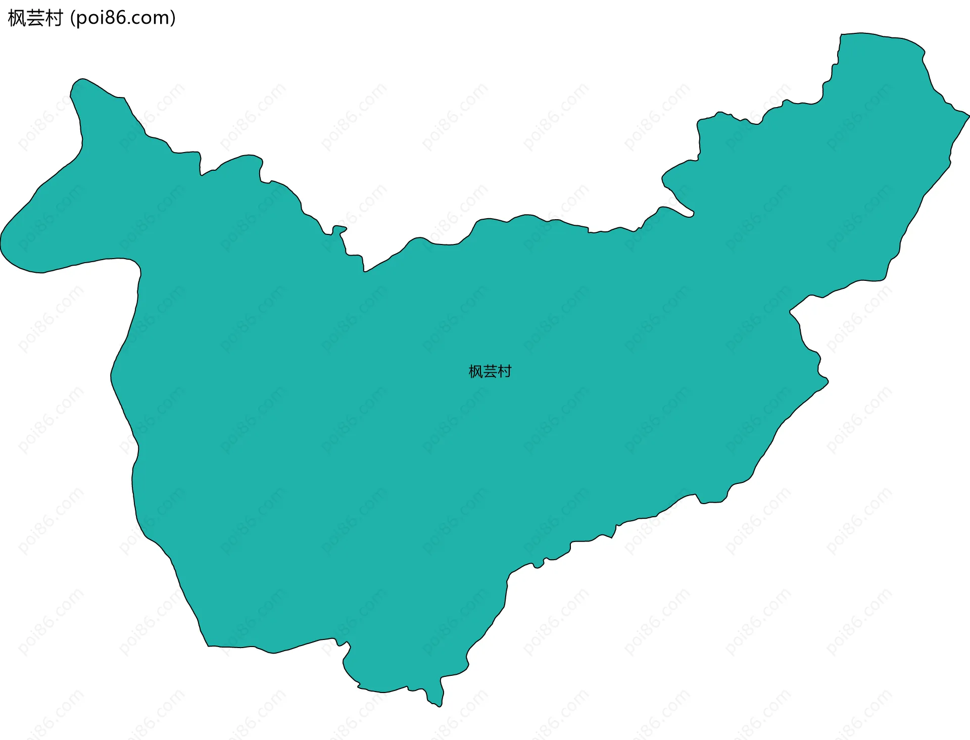 枫芸村边界地图