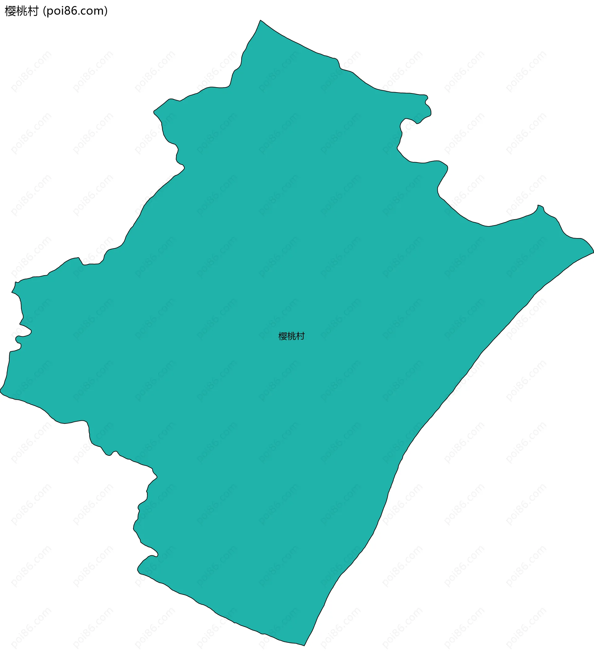 樱桃村边界地图