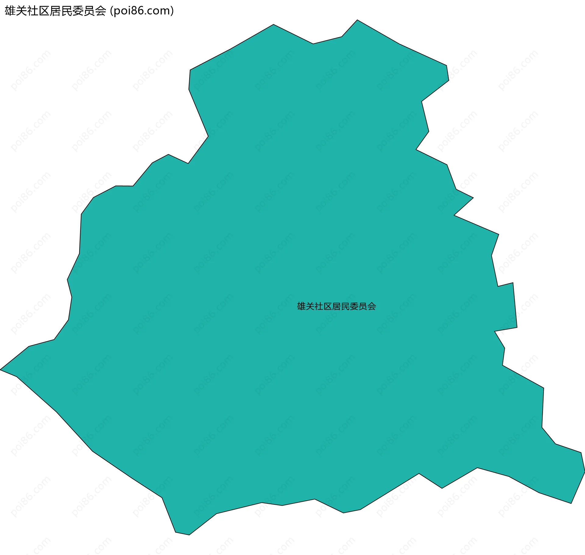 雄关社区居民委员会边界地图