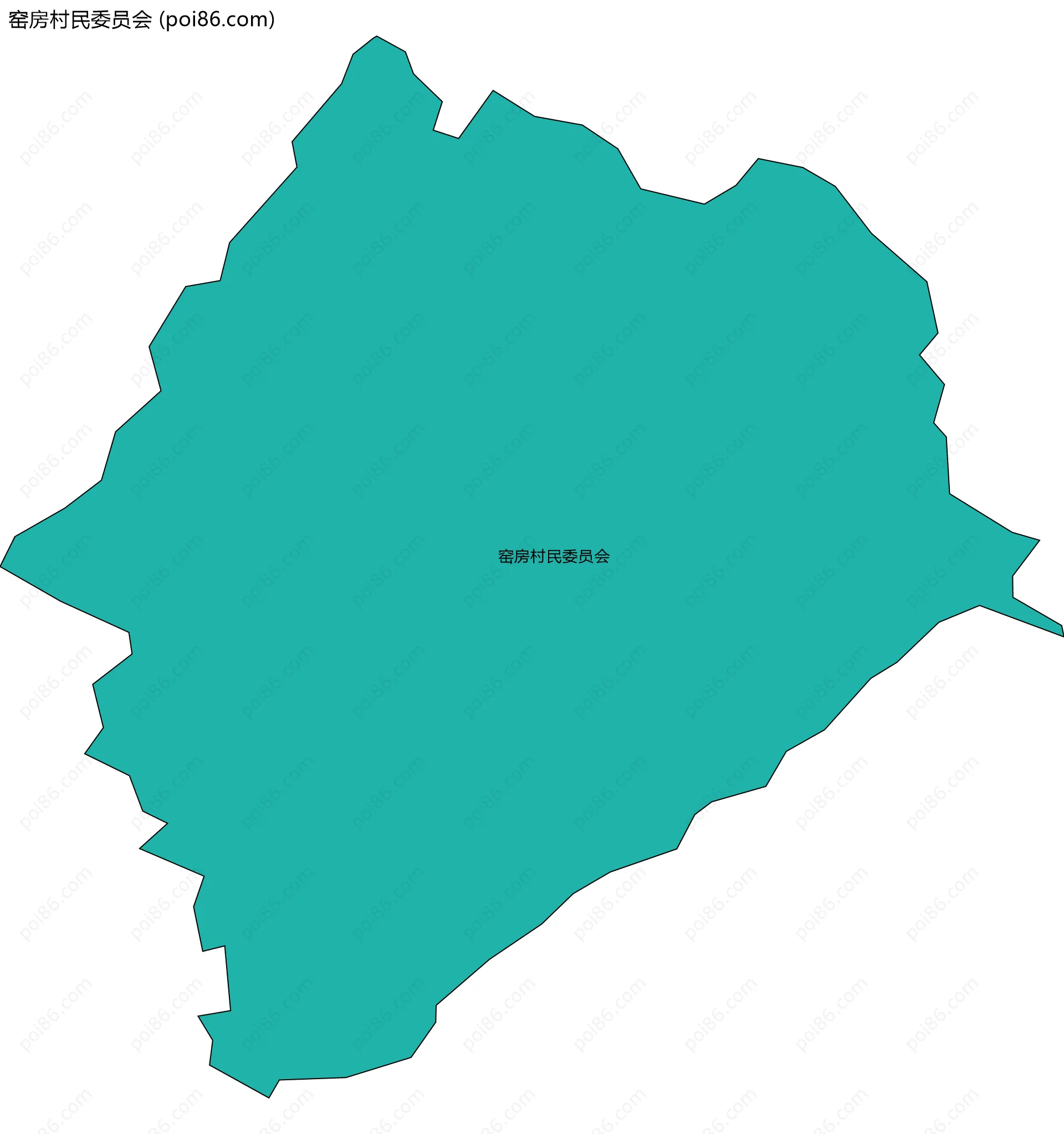 窑房村民委员会边界地图