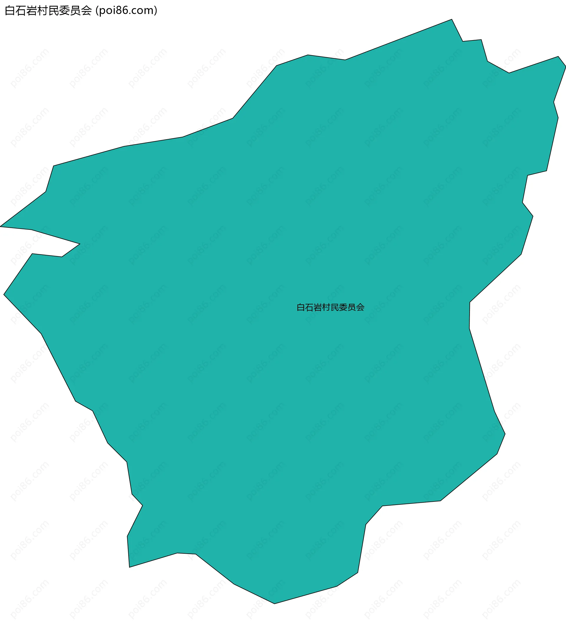 白石岩村民委员会边界地图