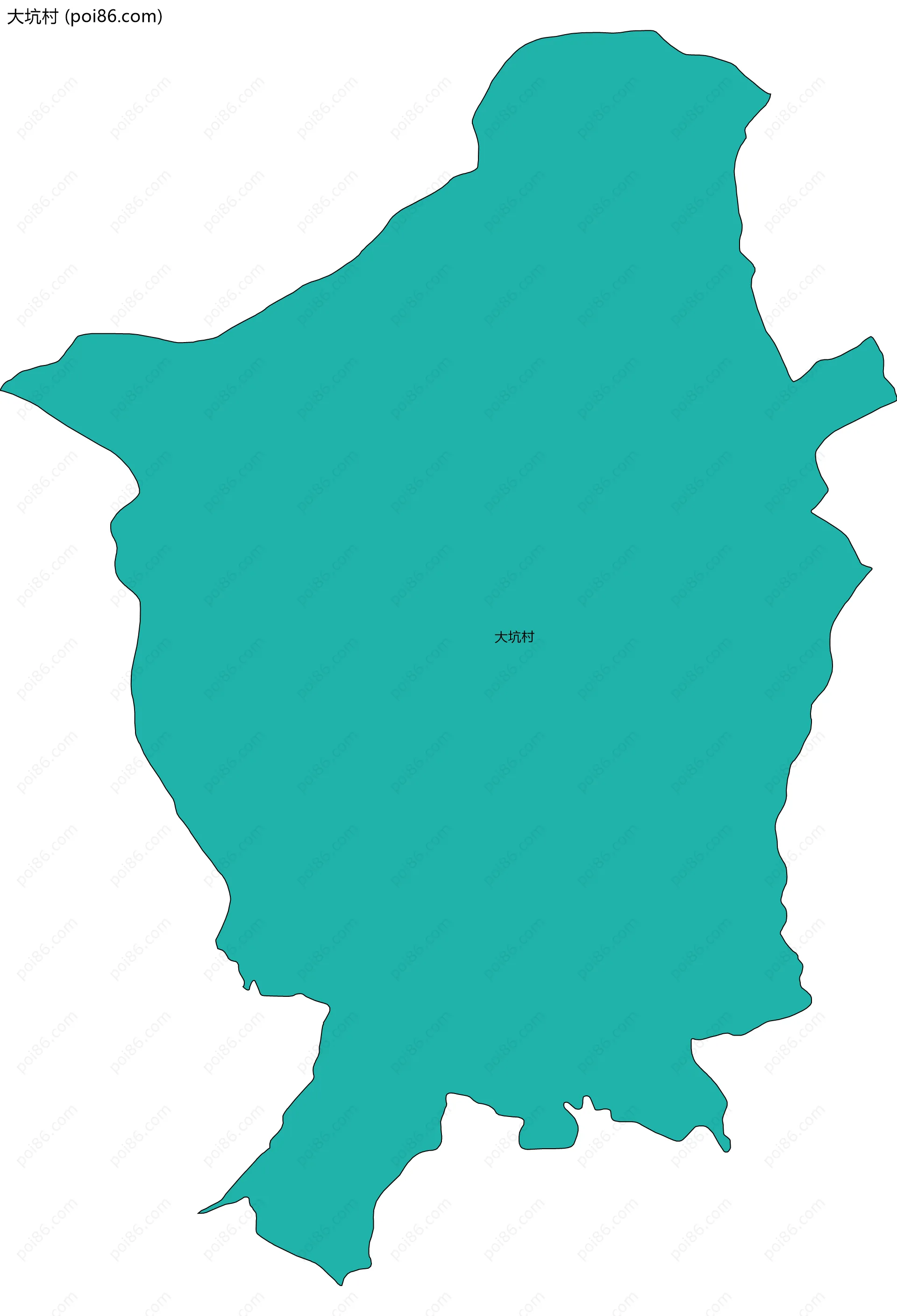 大坑村边界地图