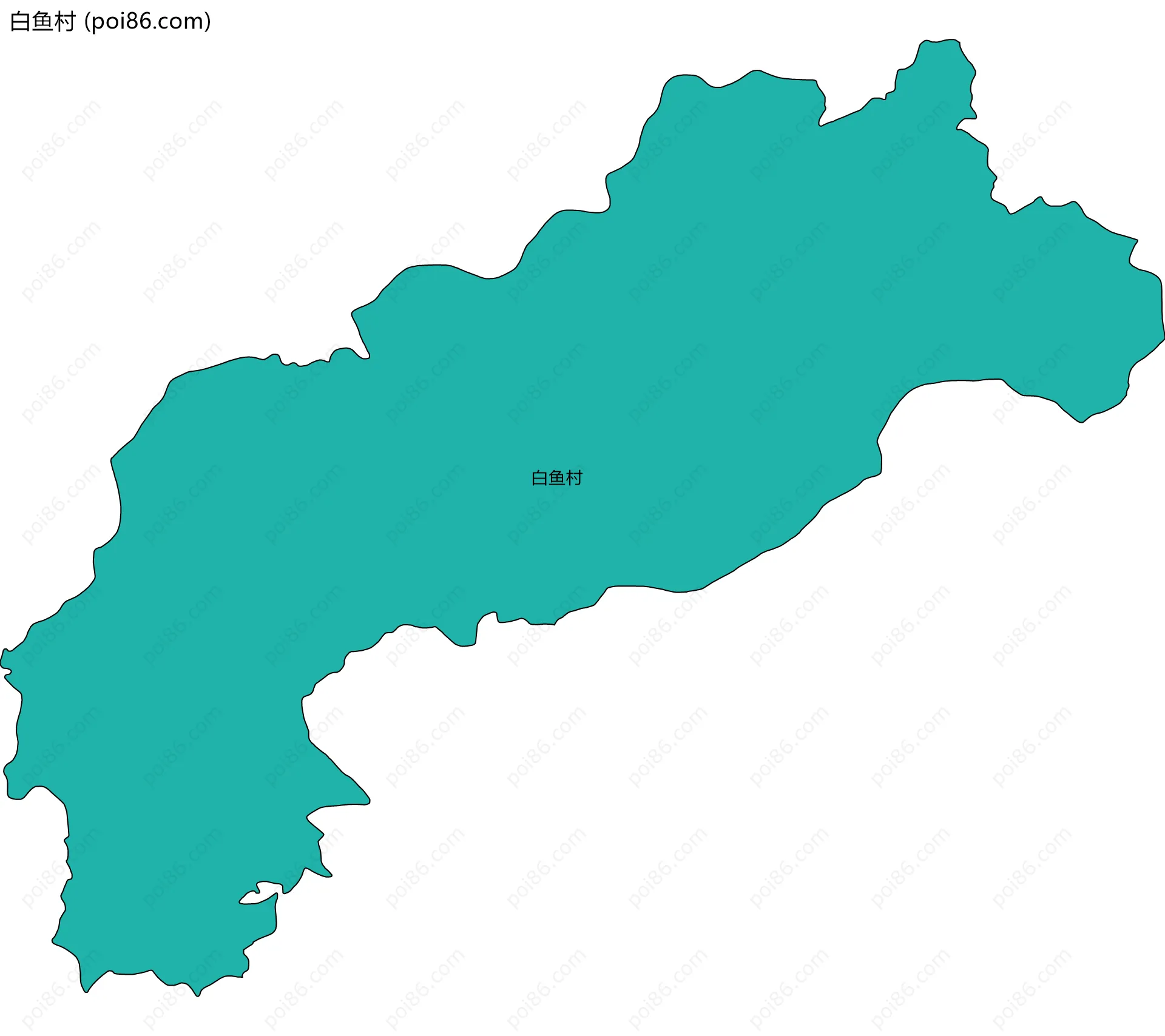 白鱼村边界地图