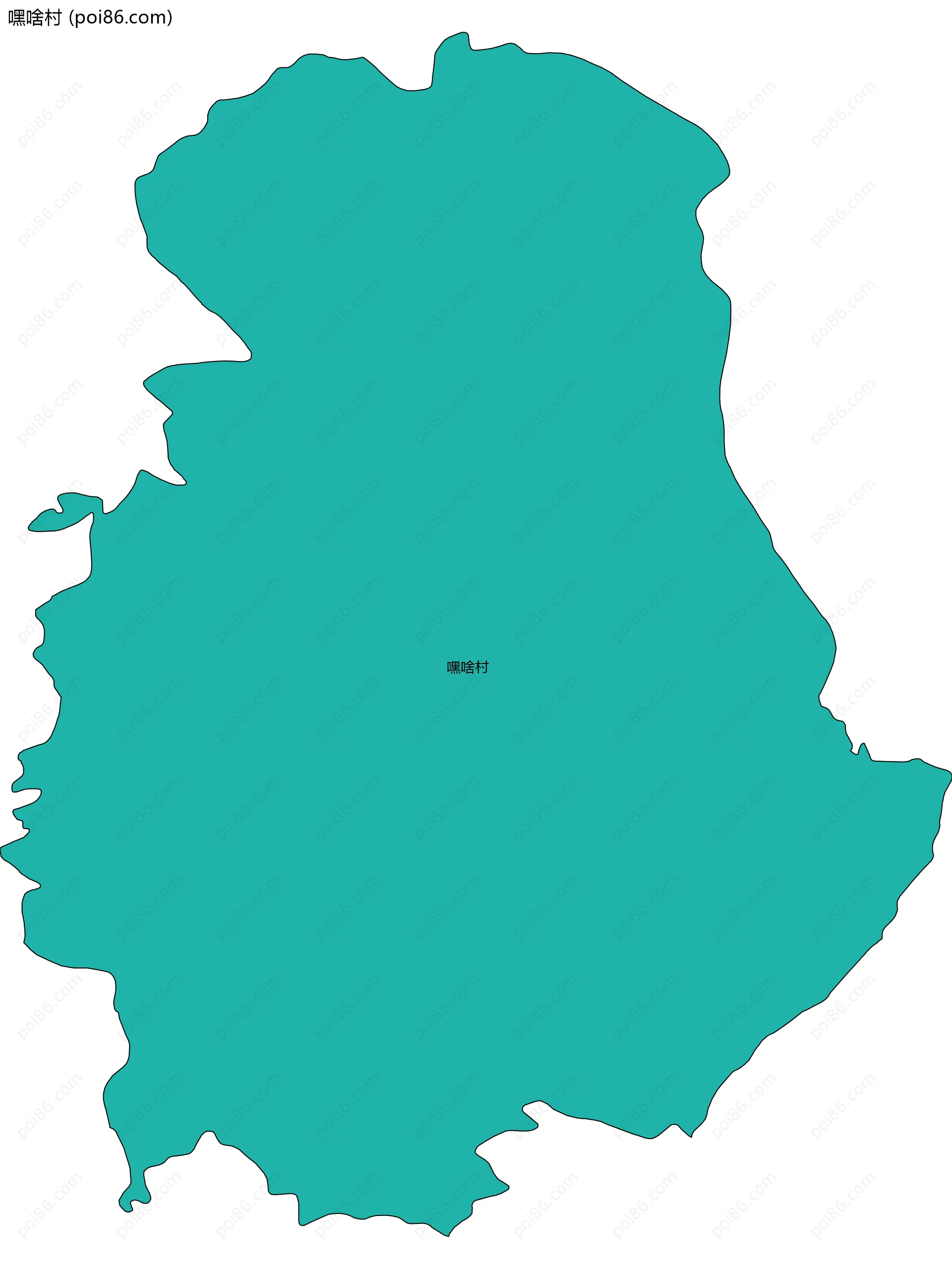 嘿啥村边界地图