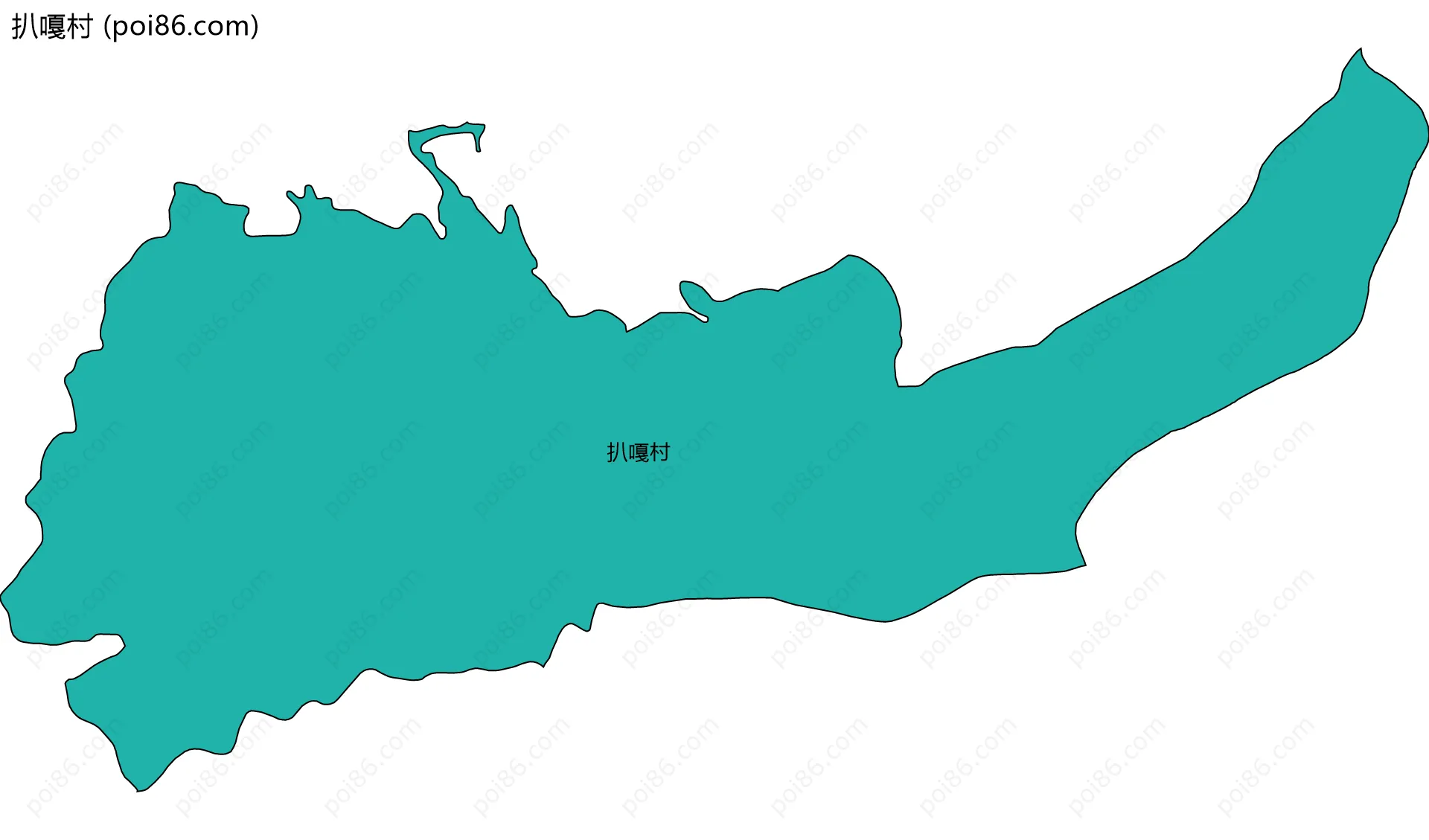 扒嘎村边界地图