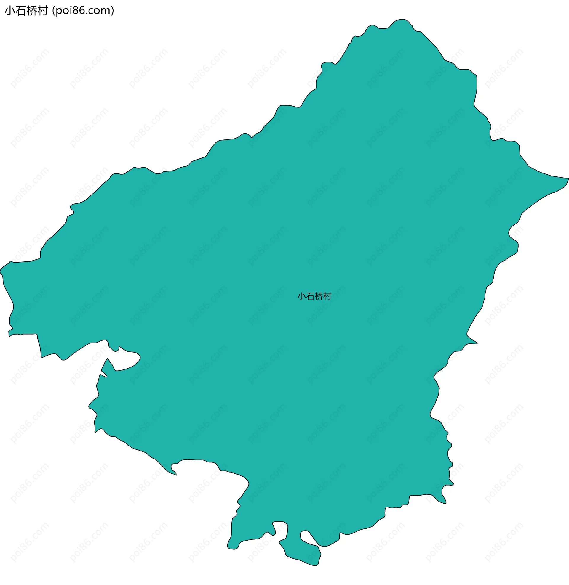 小石桥村边界地图