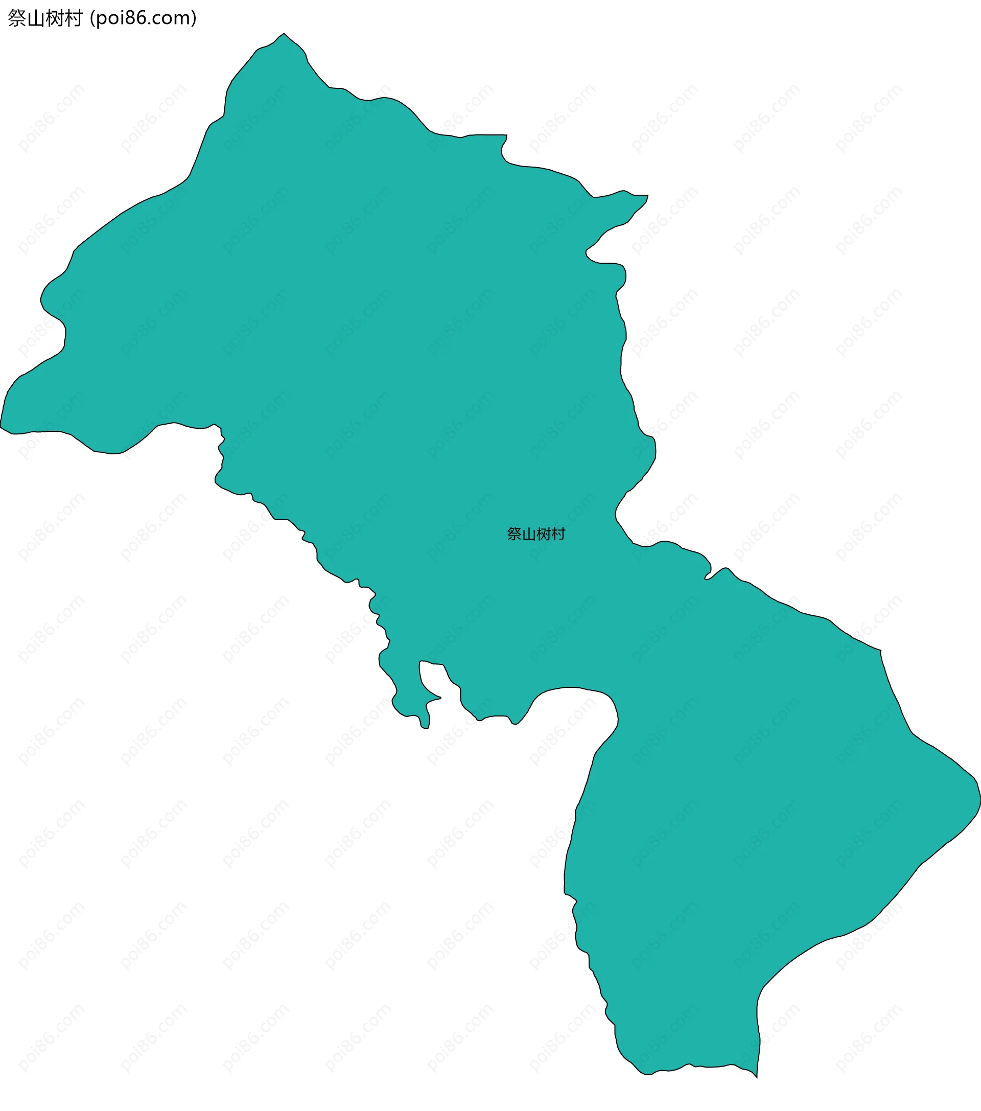 祭山树村边界地图