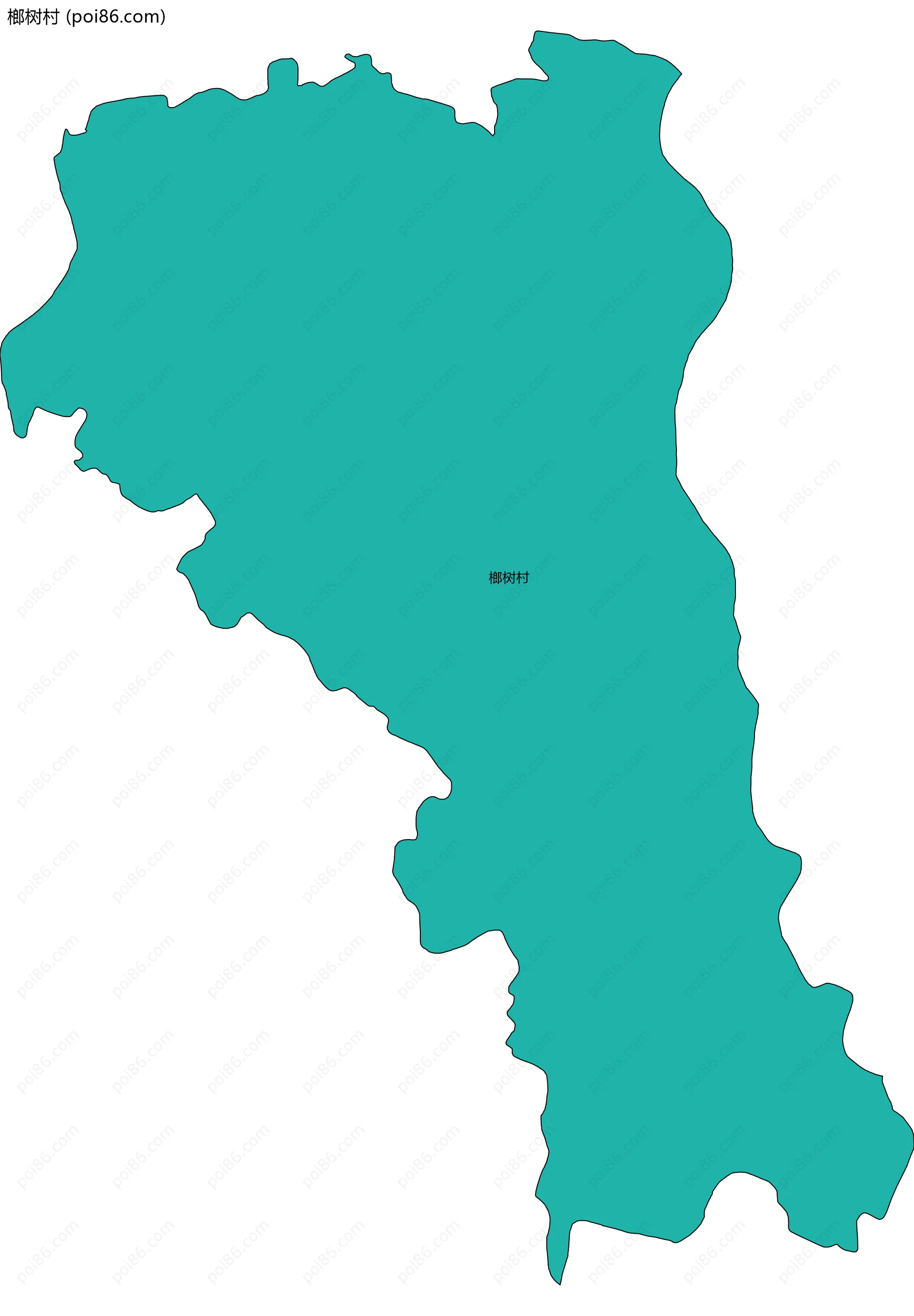 榔树村边界地图