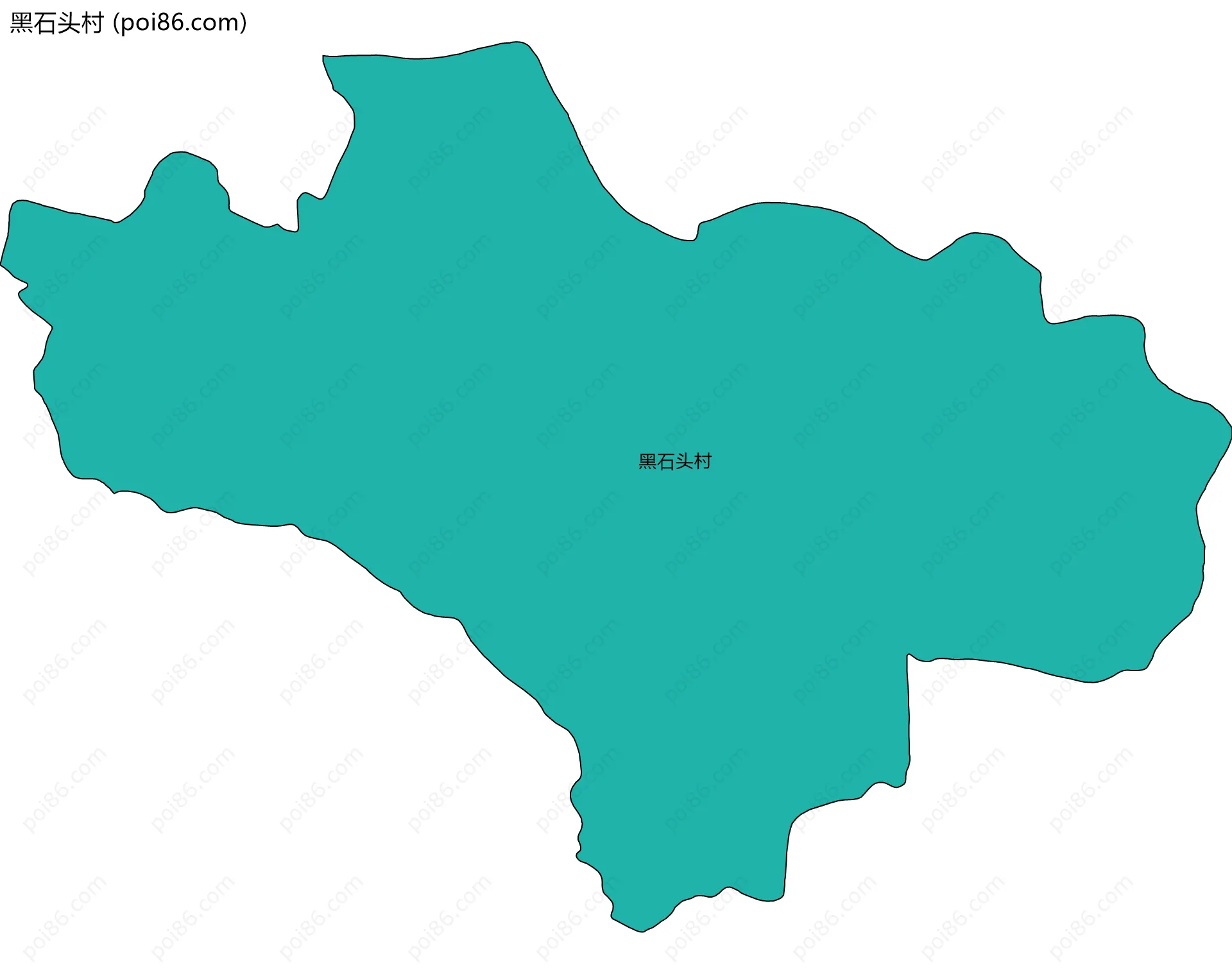 黑石头村边界地图
