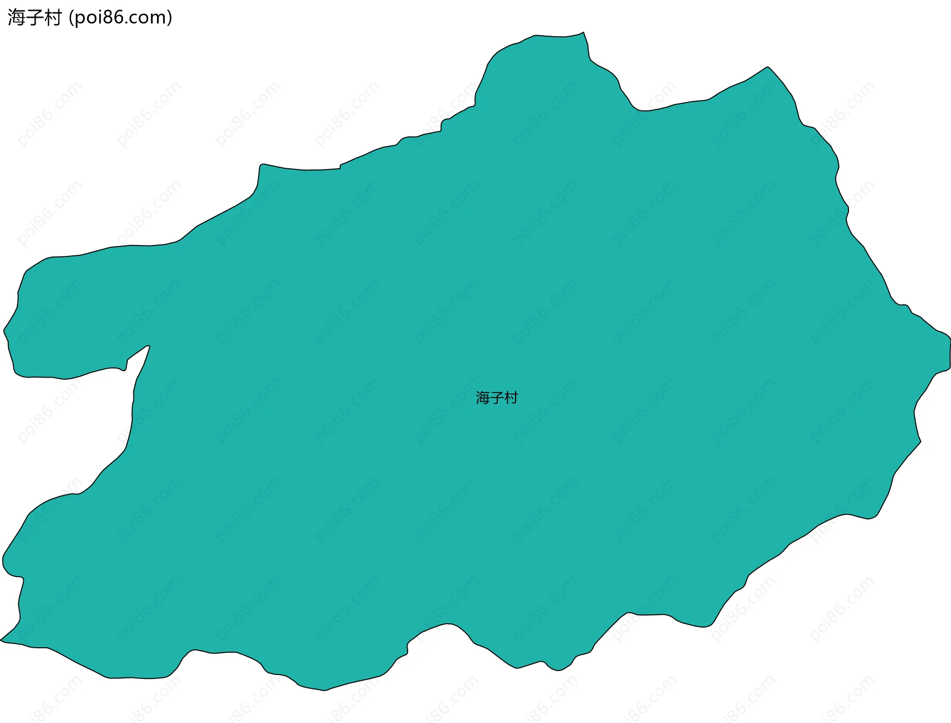 海子村边界地图