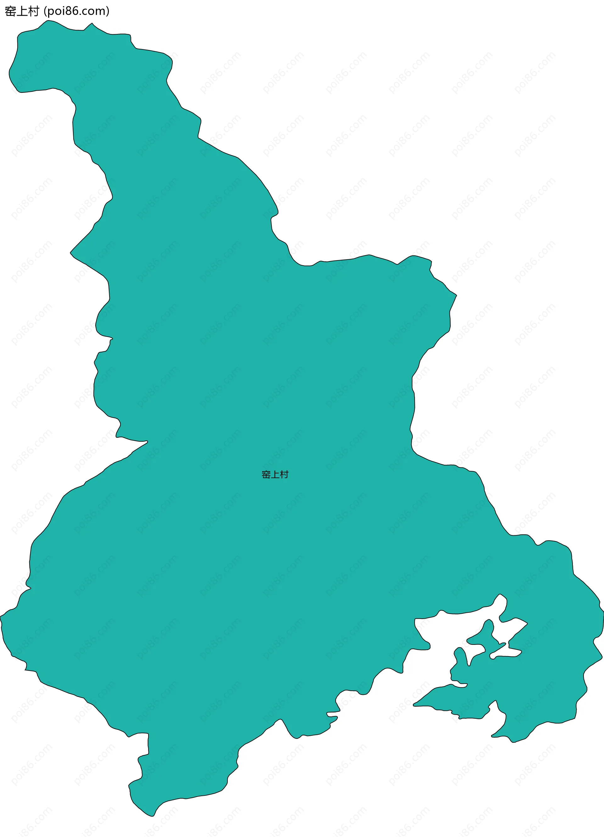 窑上村边界地图