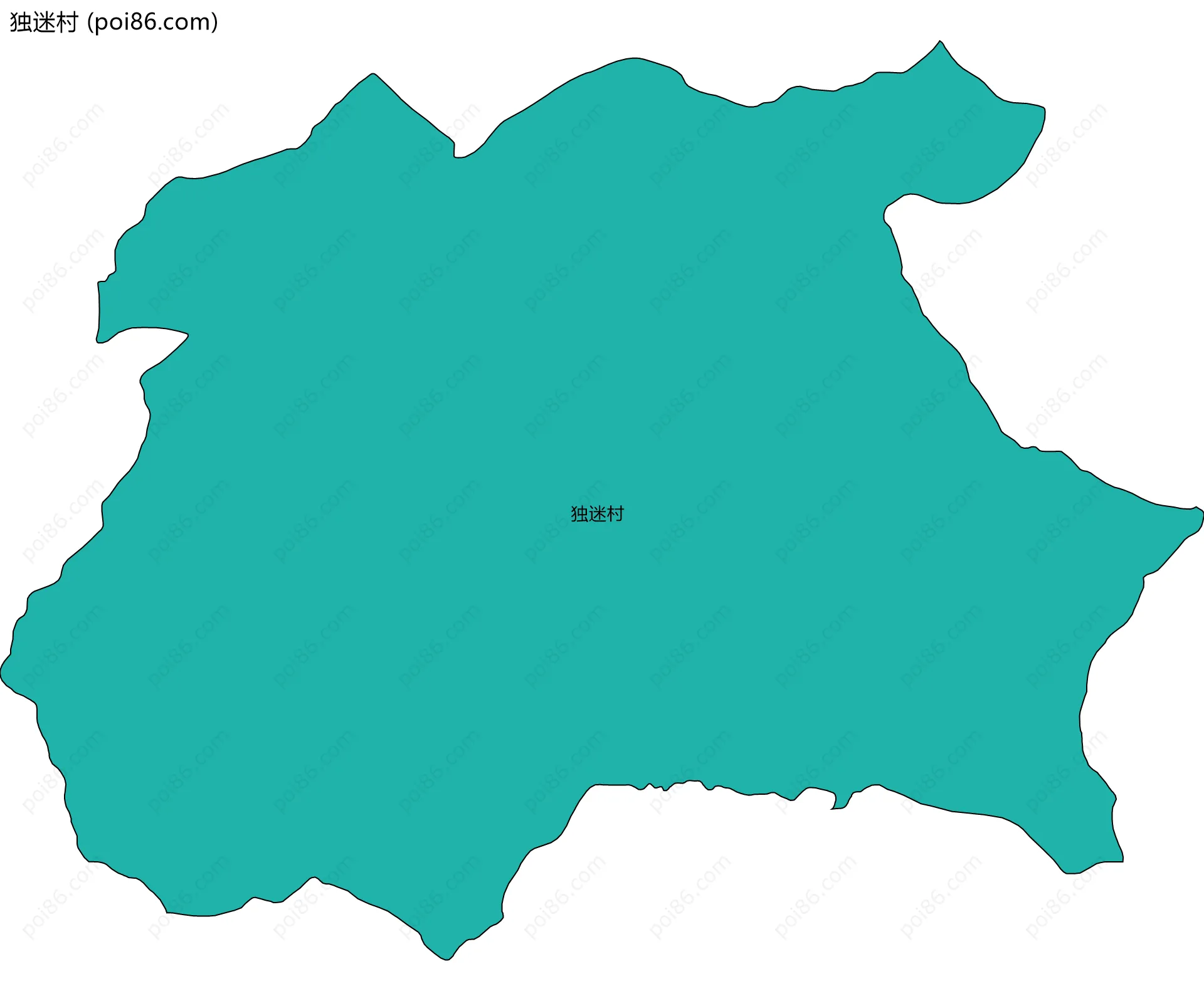 独迷村边界地图