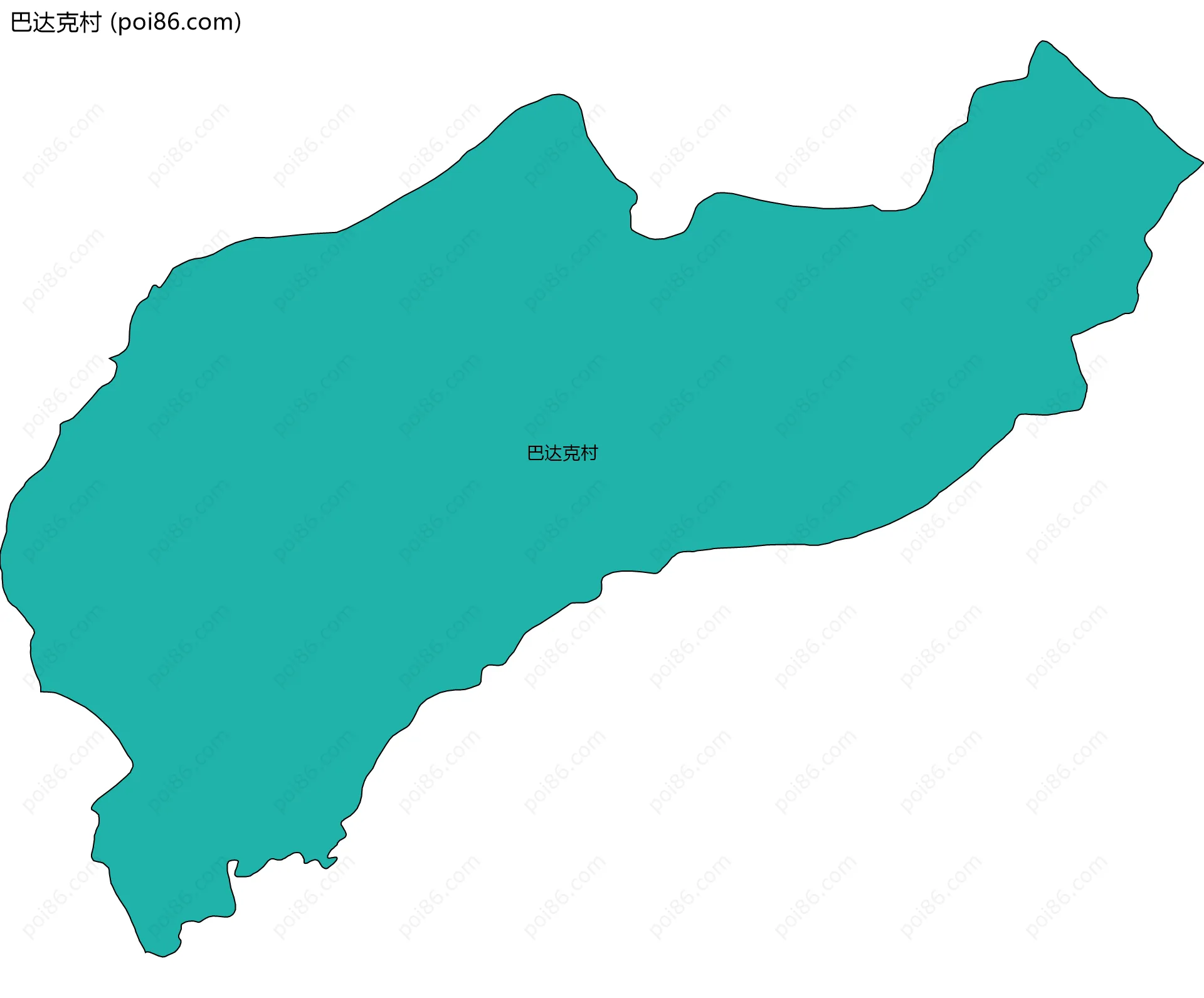 巴达克村边界地图
