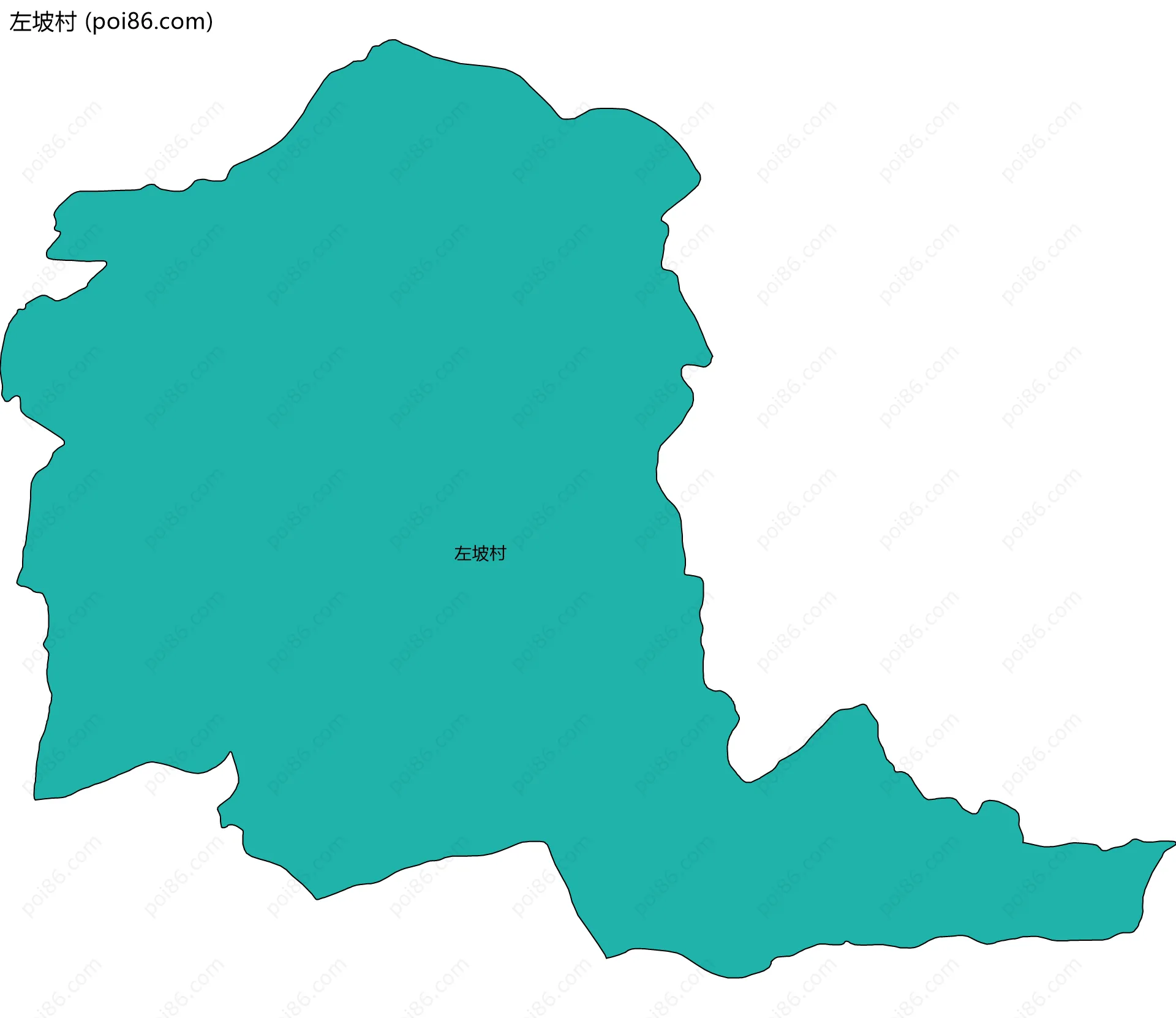 左坡村边界地图
