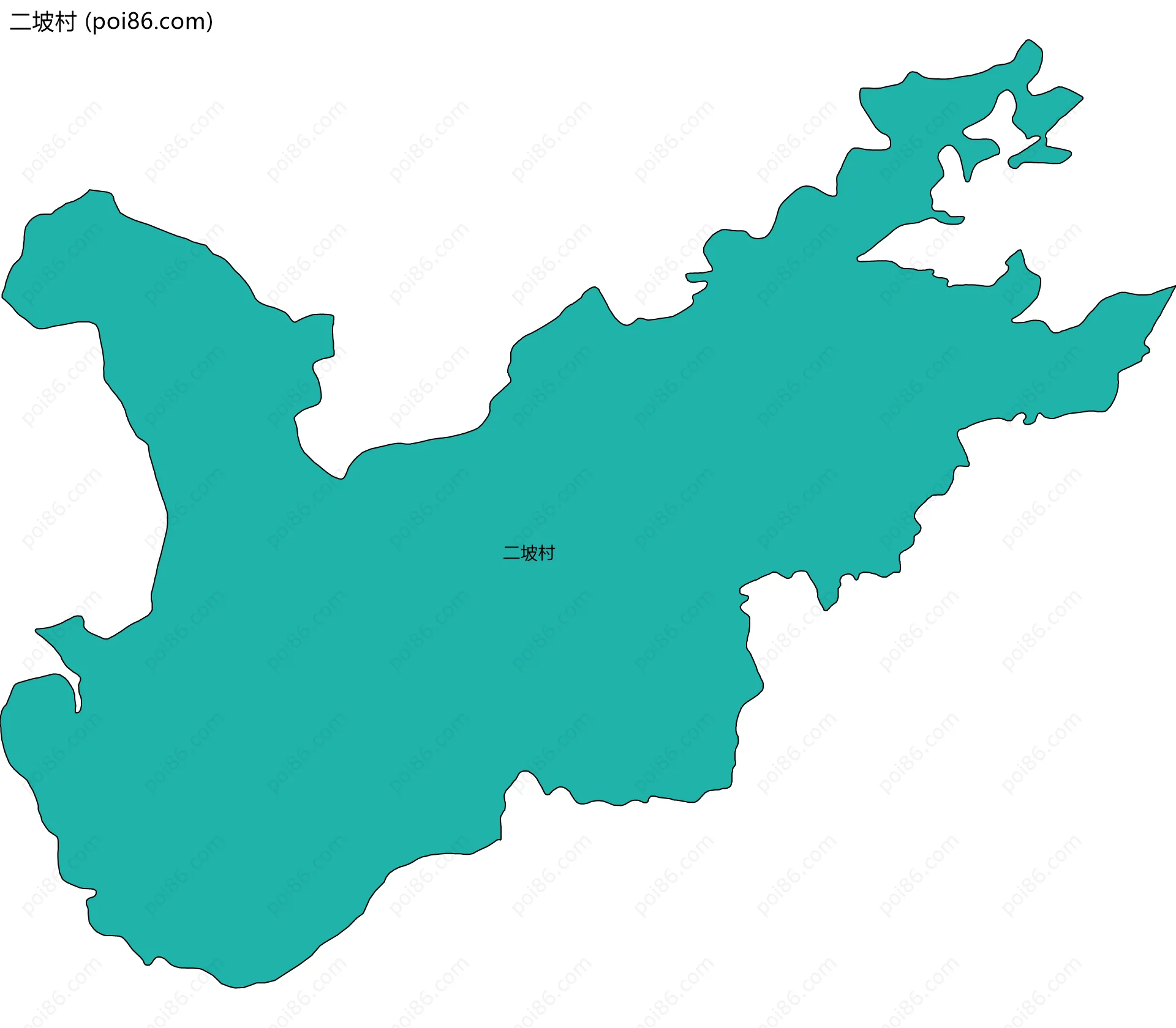 二坡村边界地图