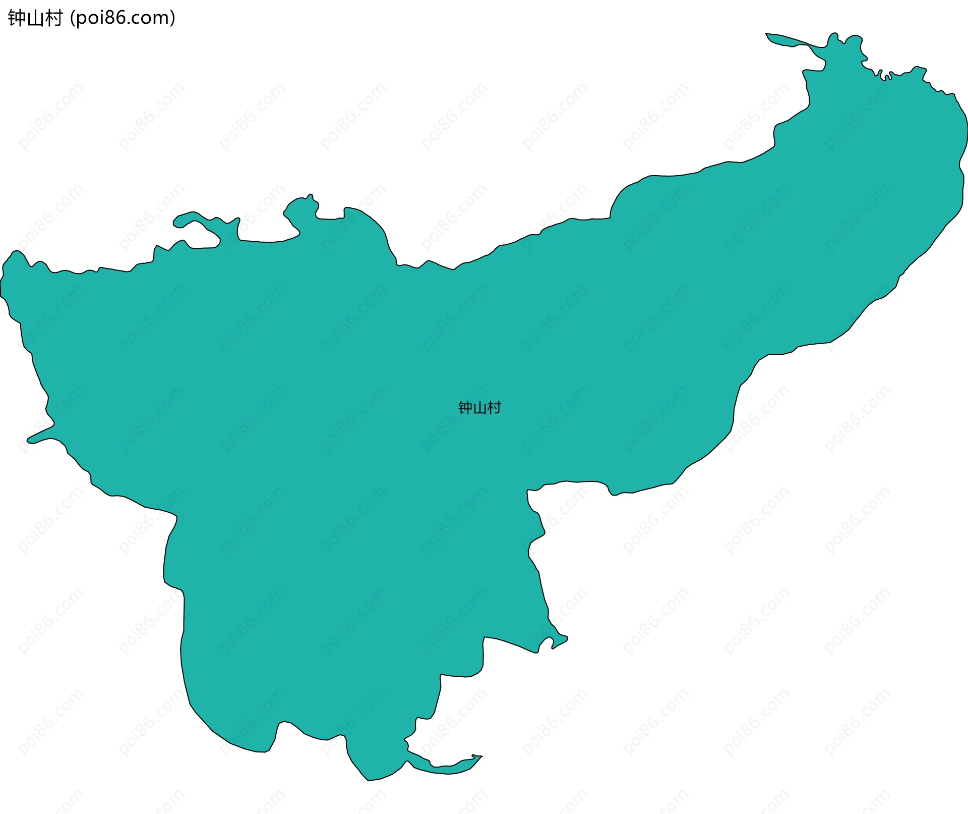 钟山村边界地图